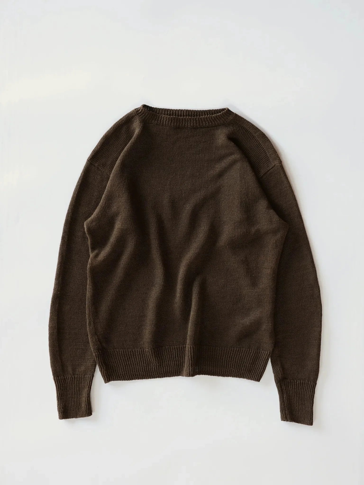 美品】COMOLI ヘンプガンジーニット ニット・セーター 美品】COMOLI ヘンプガンジーニット ニット・セーター
