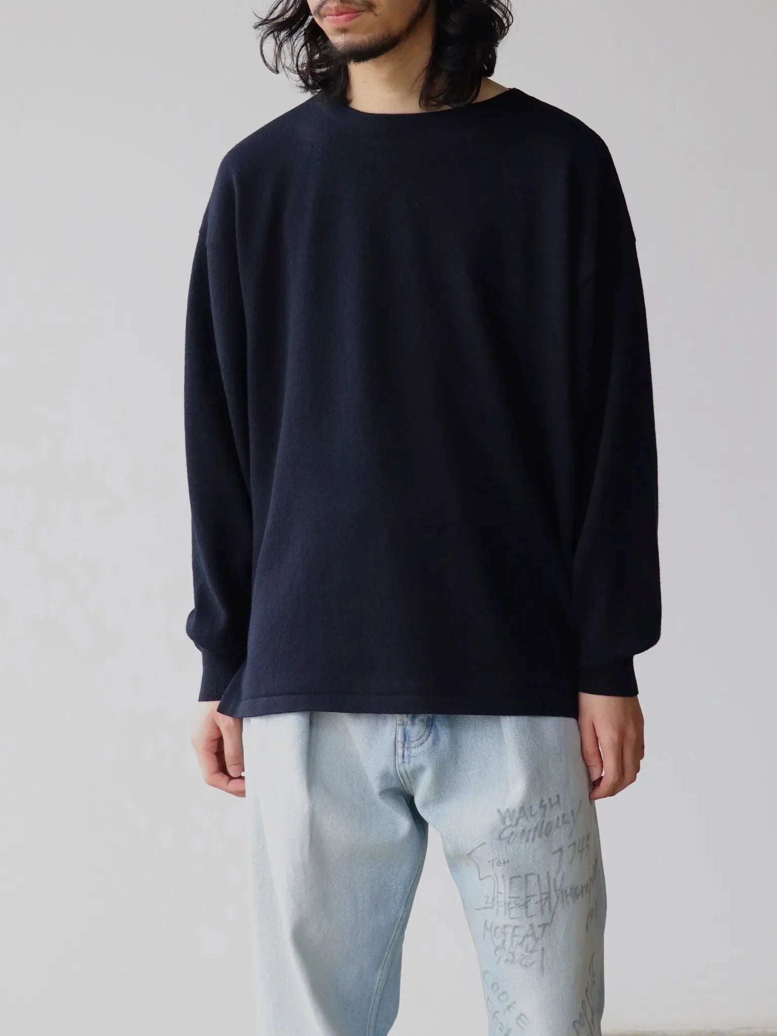 COMOLI ウール和紙 コモリニット NAVY | CASANOVA&CO (カサノヴァ COMOLI ウール和紙 コモリニット NAVY | CASANOVA&CO (カサノヴァ