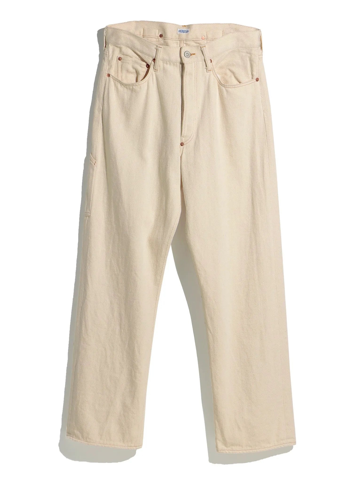FOUNDOUR DENIM WORK PANTS WHITE | CASANOVA&CO (カサノヴァアンド