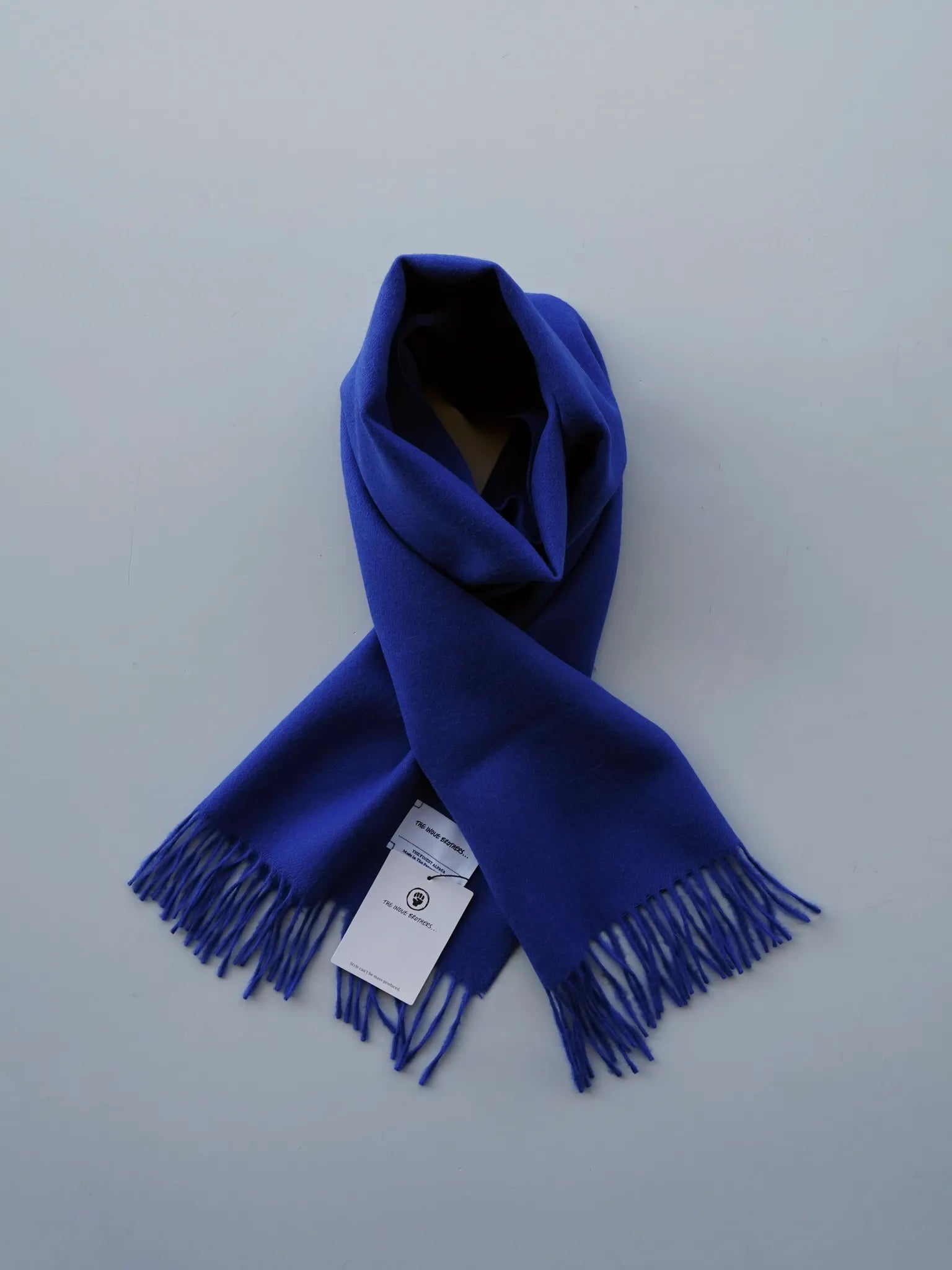 小物 THE INOUE BROTHERS Scarf THE INOUE BROTHERS Brushed Scarf Electric Blue | CASANOVA&CO