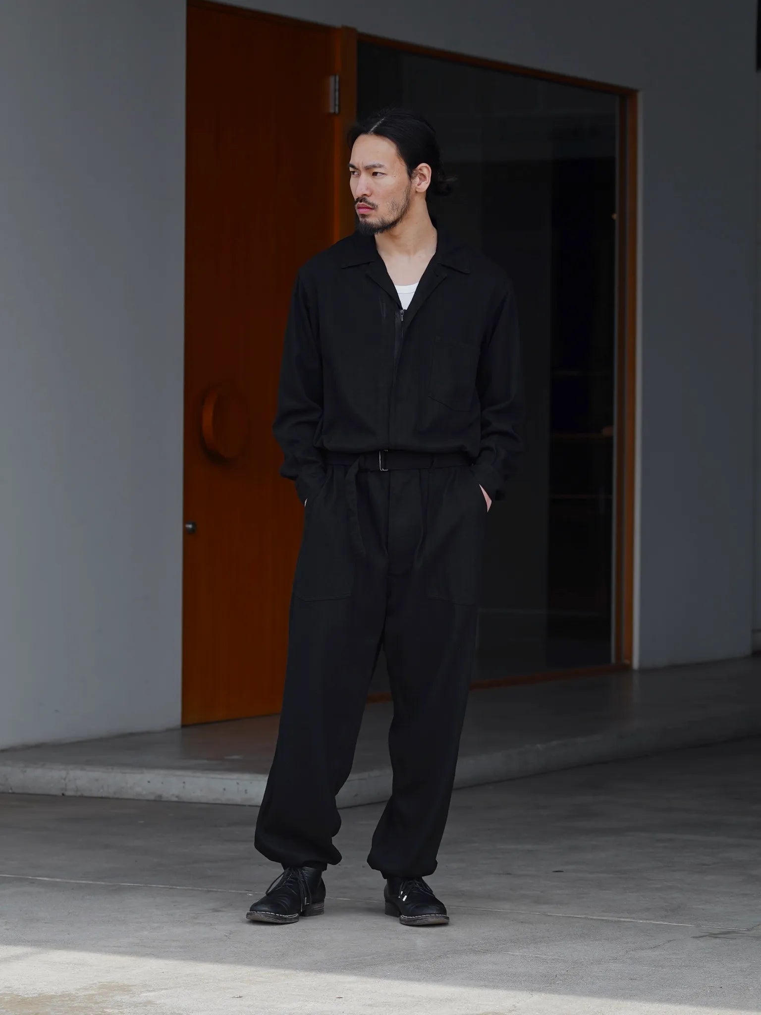 COMOLI シルクネップ オールインワン　24SS サイズ1 COMOLI シルクネップ オールインワン BLACK | CASANOVA&CO (カサノヴァ