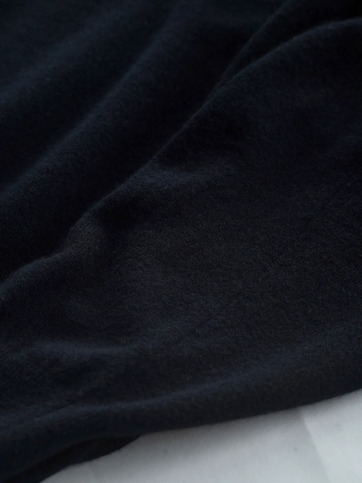 nonnotte | Draping shaw collar V pulloover Deep Black