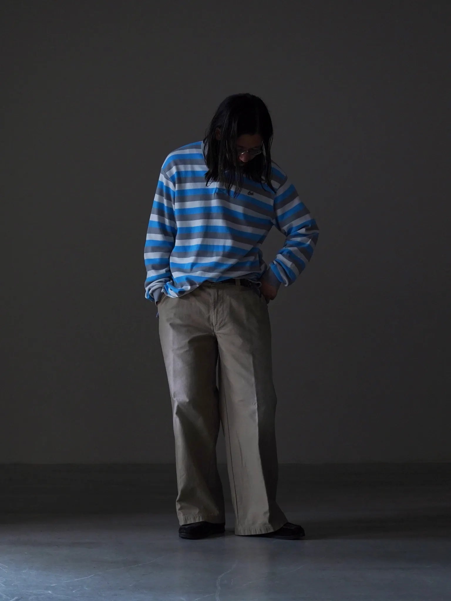 ERL STRIPED LONG SLEEVE POLO STRIPE 2 | CASANOVA&CO (カサノヴァ 