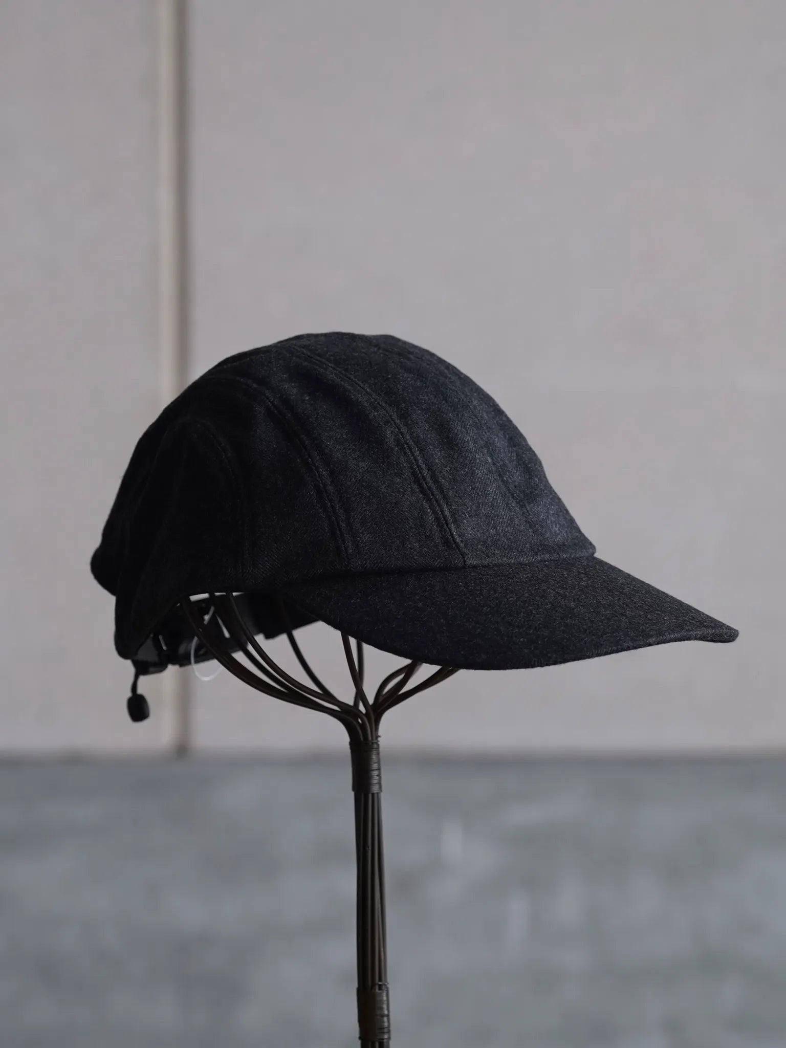 nonnotte Draping Cap Charcoal Top キャップ nonnotte Draping Cap A Charcoal Top (Shadow Herringbone Flannel