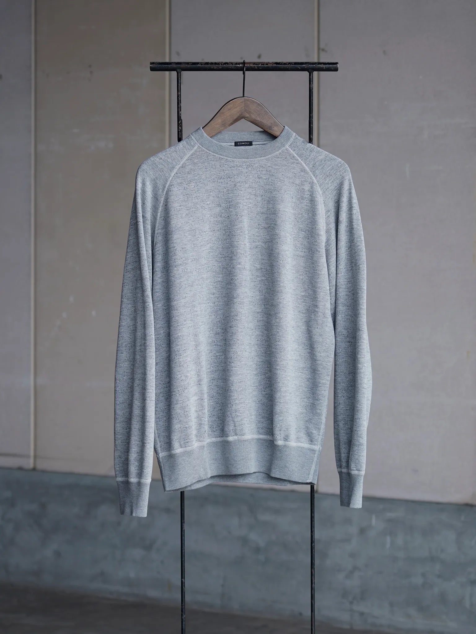 COMOLI グレー裏毛 クルーネック GRAY | CASANOVA&CO (カサノヴァ