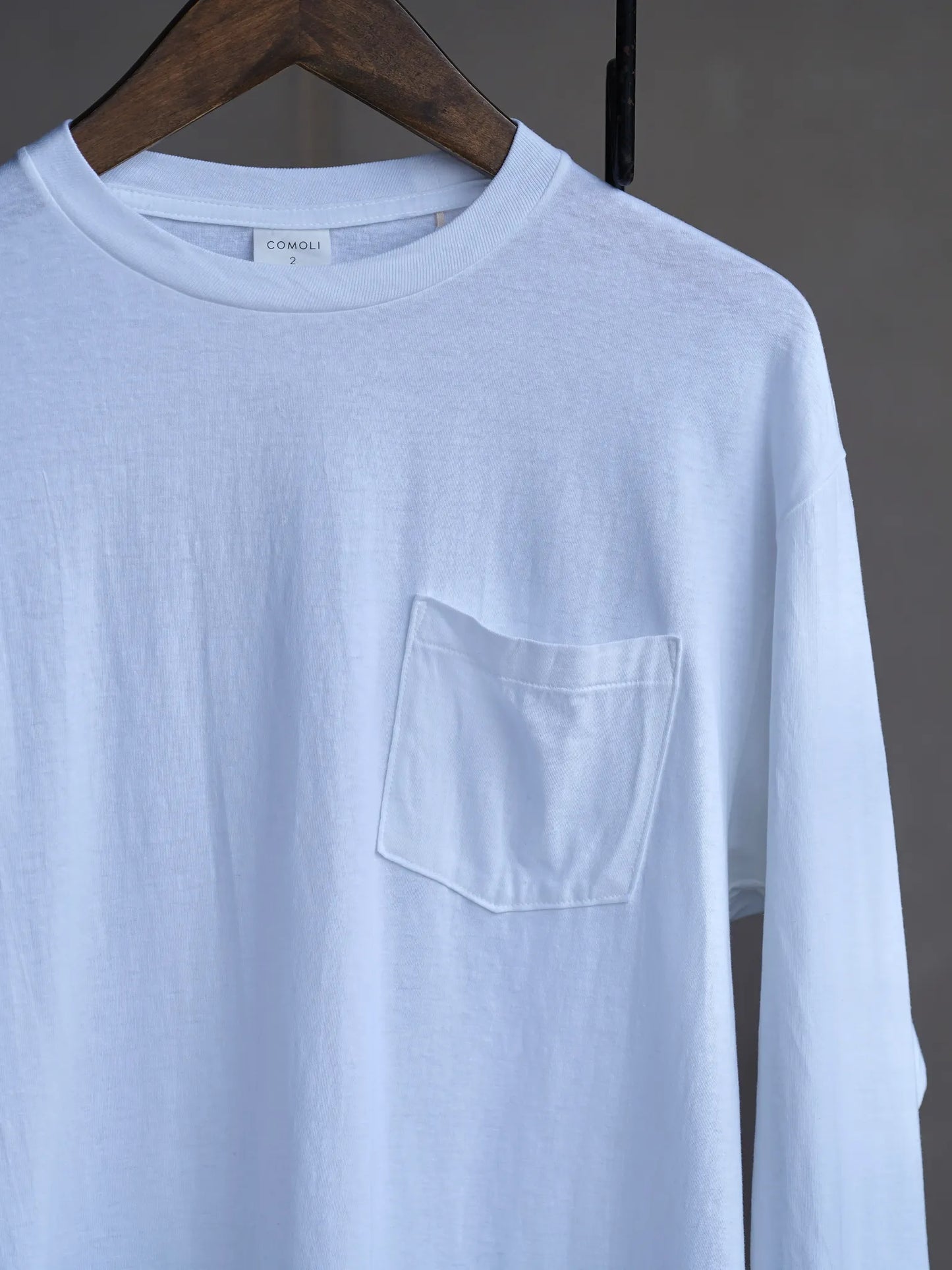 COMOLI | Surplus Long Sleeve T-Shirt WHITE