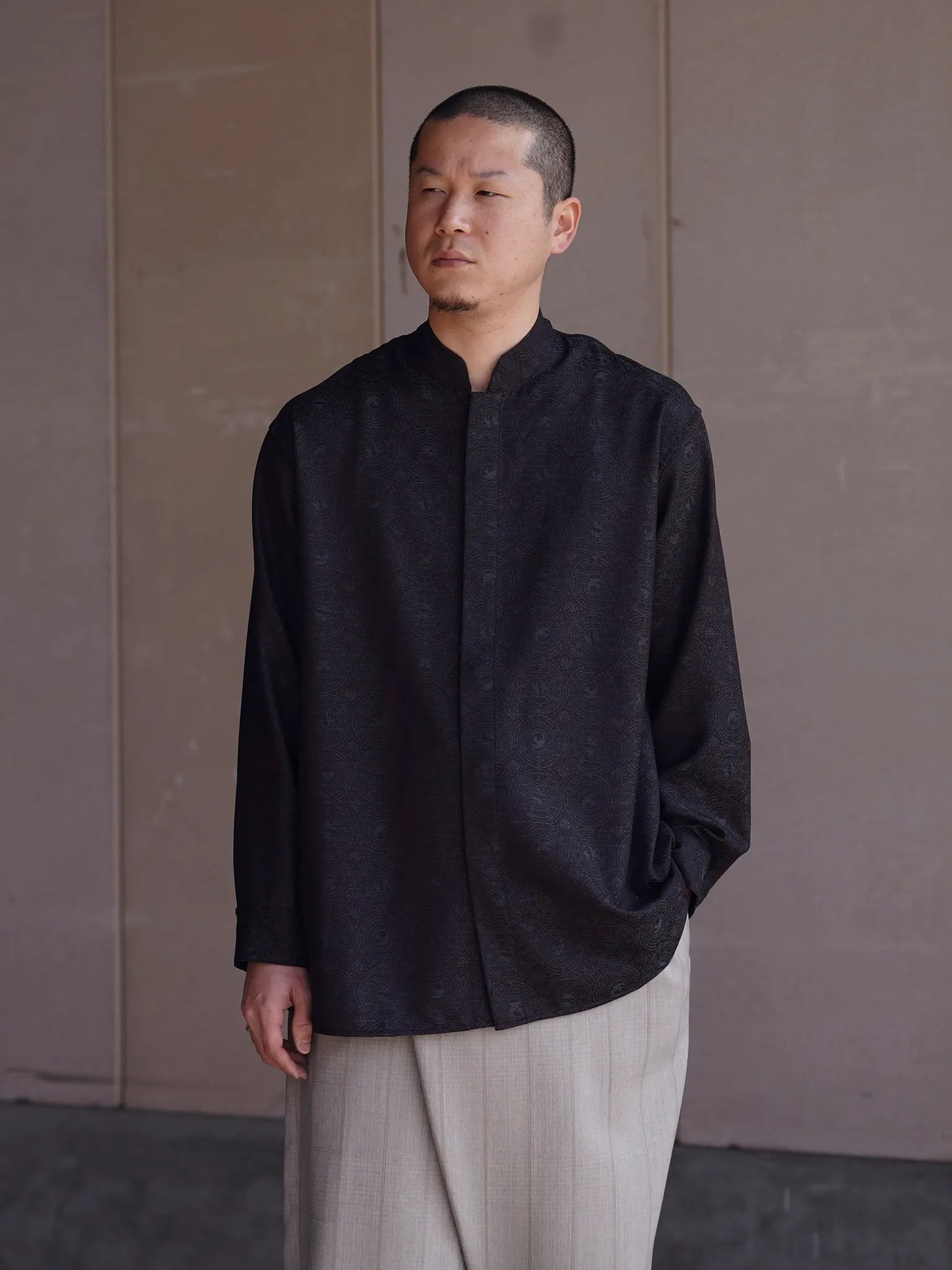 nonnotte Round Tailor Oversized Shirt Smoke Berry | CASANOVA&CO