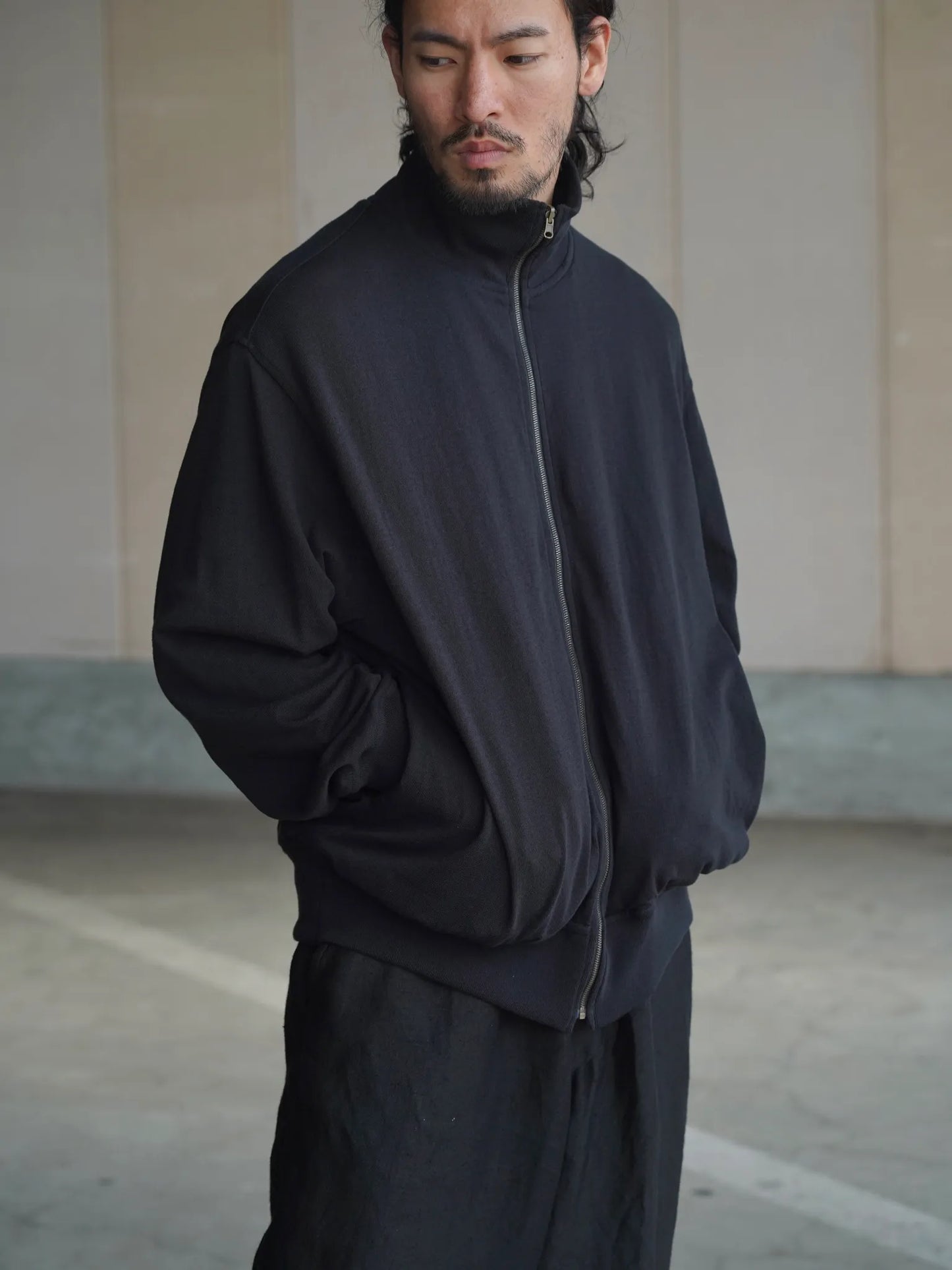 COMOLI | リバーシブル トラックジャケット BLACK