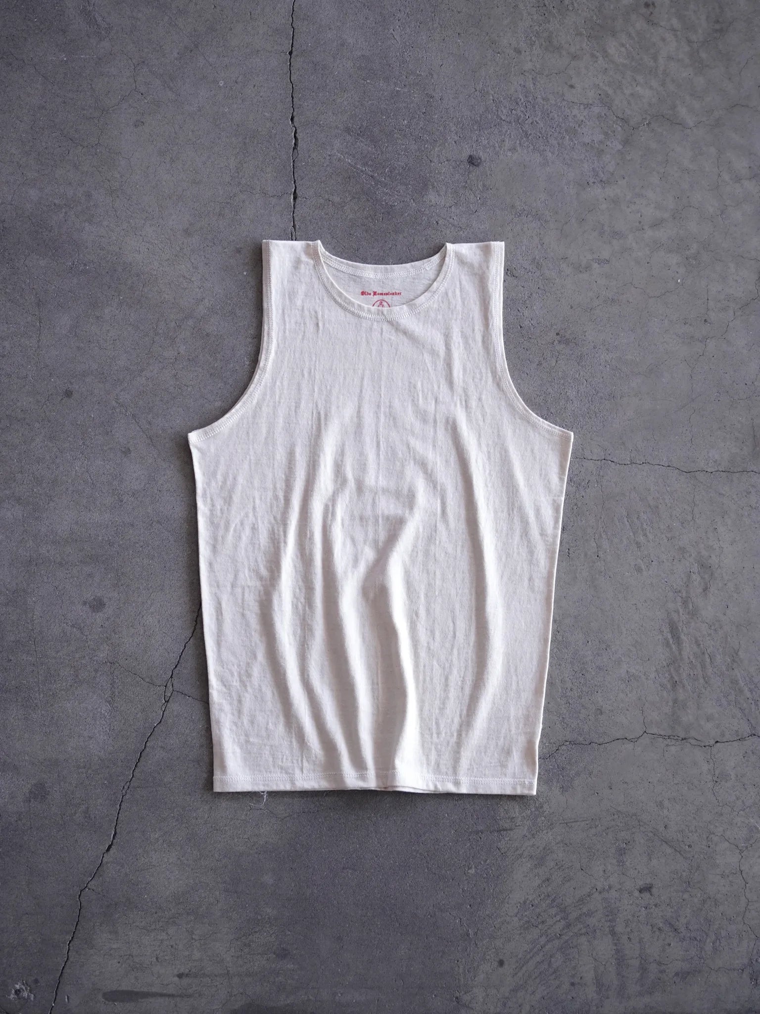 トップス Olde steader YOUTH SLEEVELESS ecru OLDE HOMESTEADER RUSTIC JERSEY SLEEVELESS ECRU | CASANOVA&CO