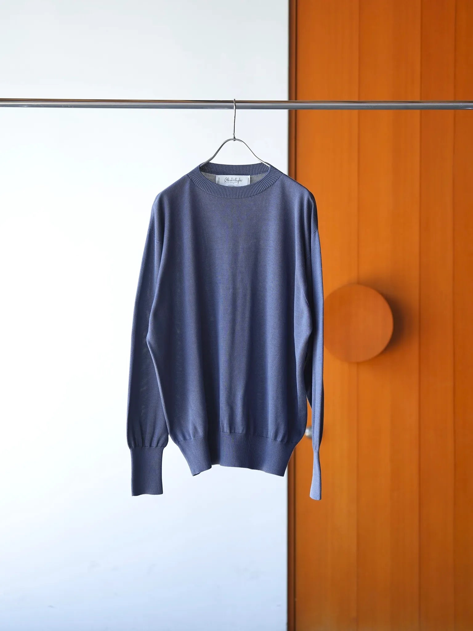 Olde H & Daughter SILK PLAIN STITCH CREW L/S CANDIED VIOLETS