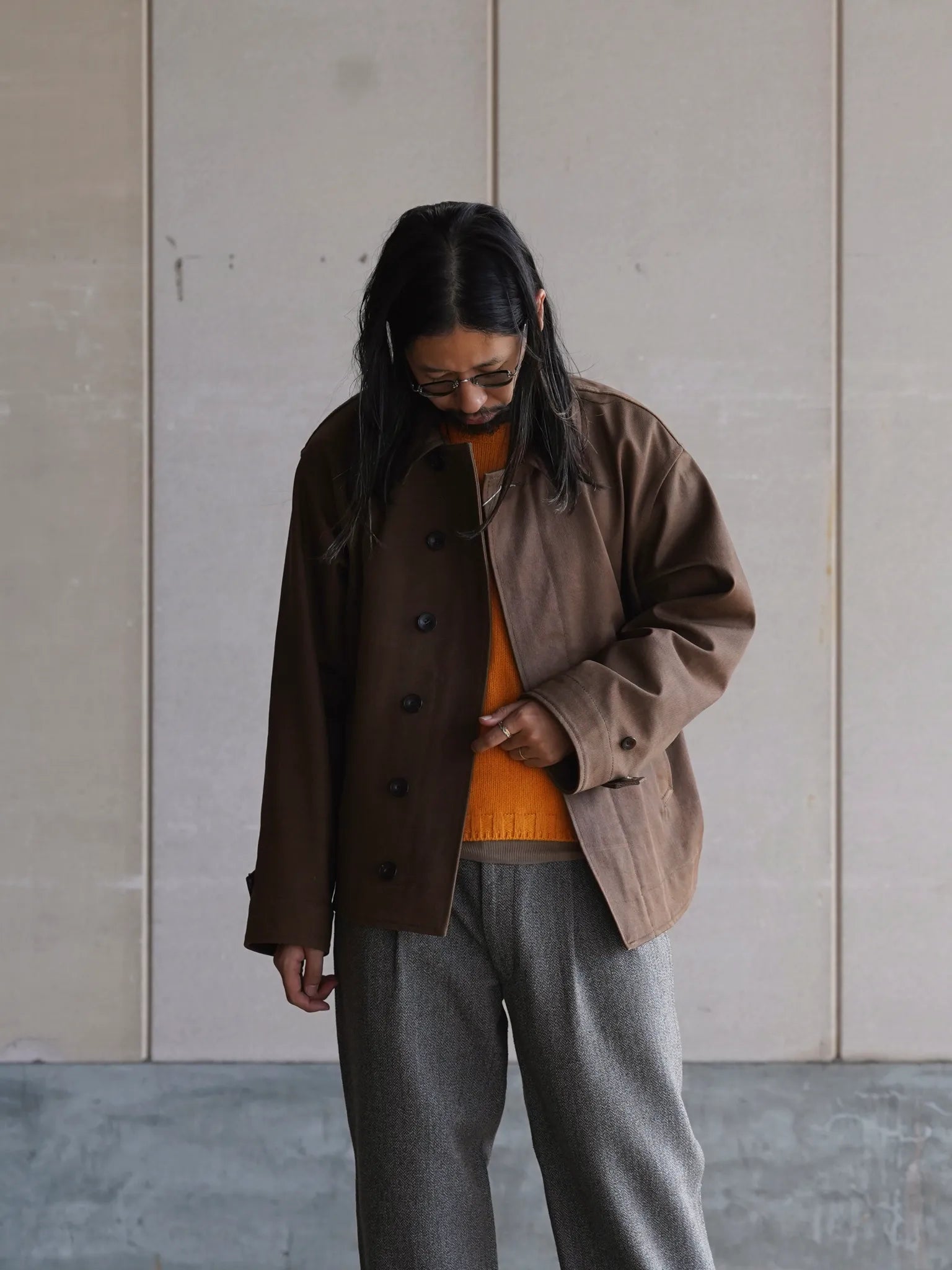 Nomàt COTTON Hand Painted Militery Jacket Brown | CASANOVA&CO