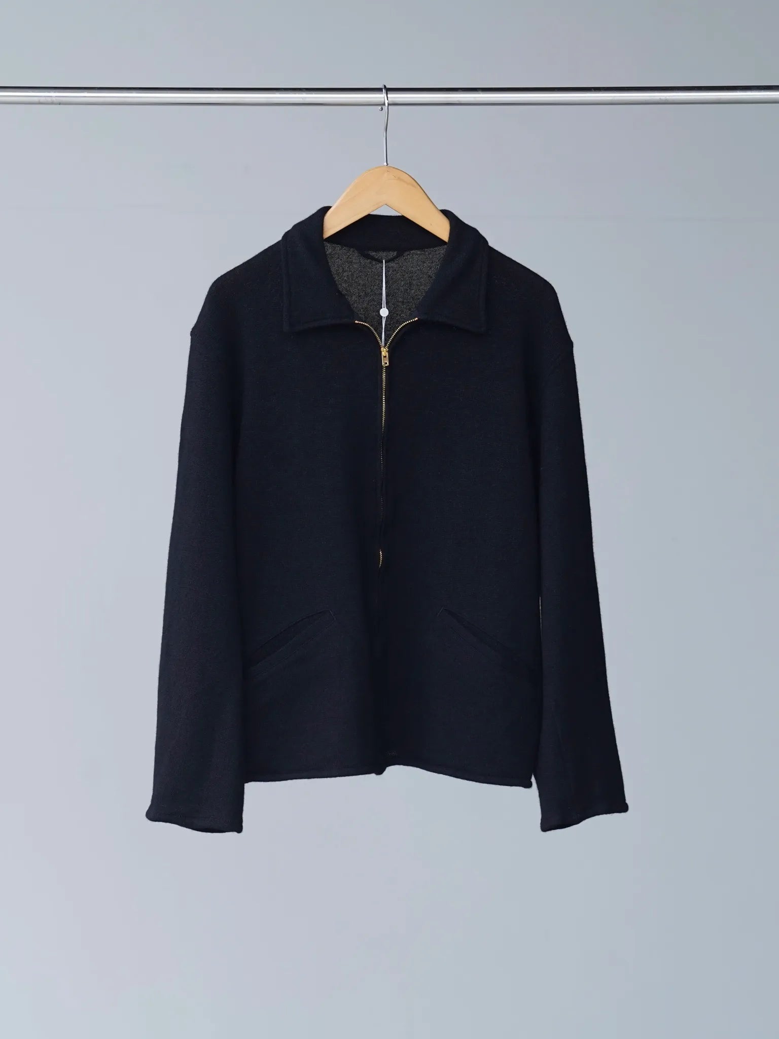 COMOLI Cashmere Washi Zip Short Jacket BLACK | CASANOVA&CO Online
