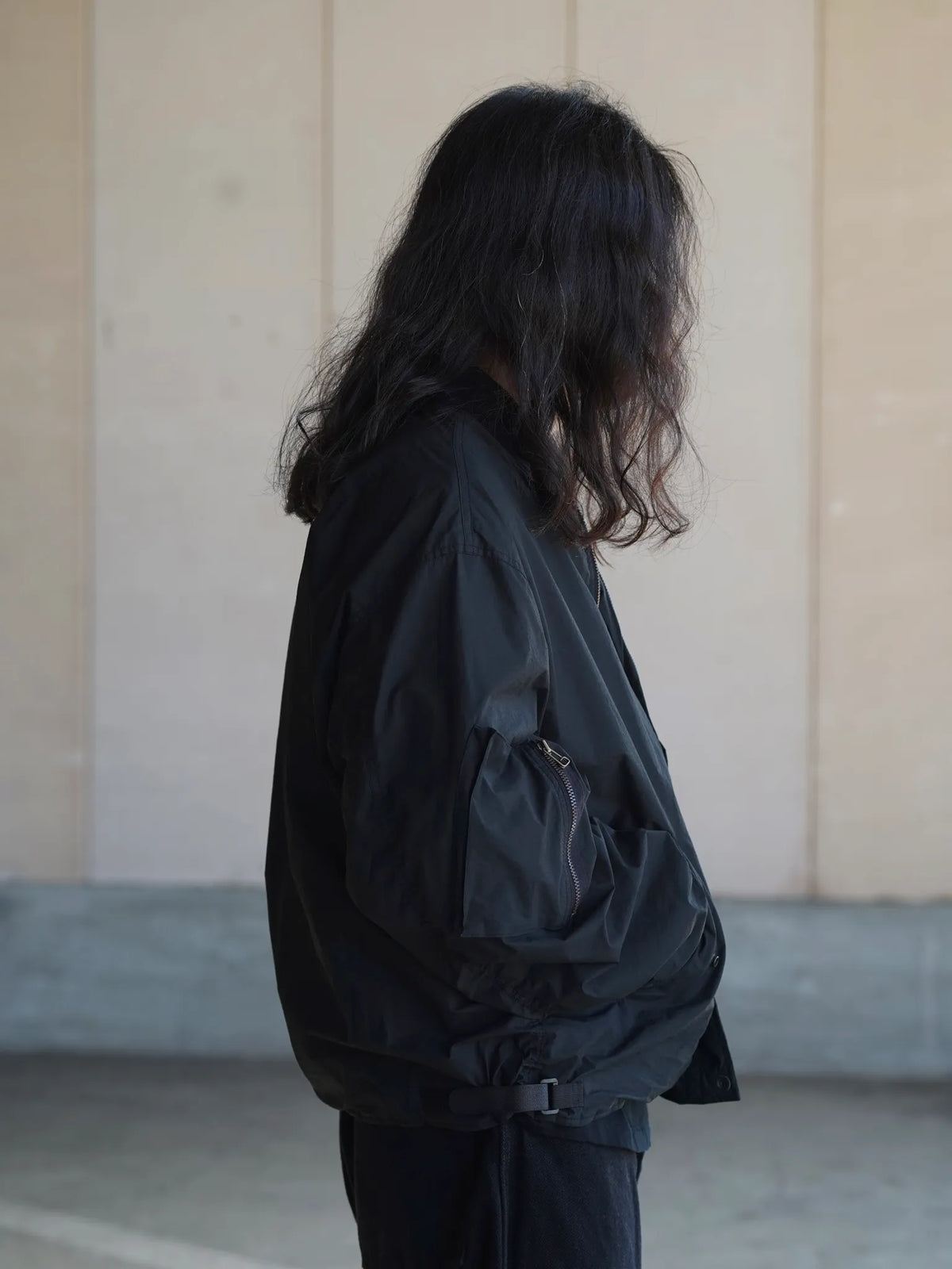 COMOLI | コットンナイロン ミリタリーブルゾン BLACK