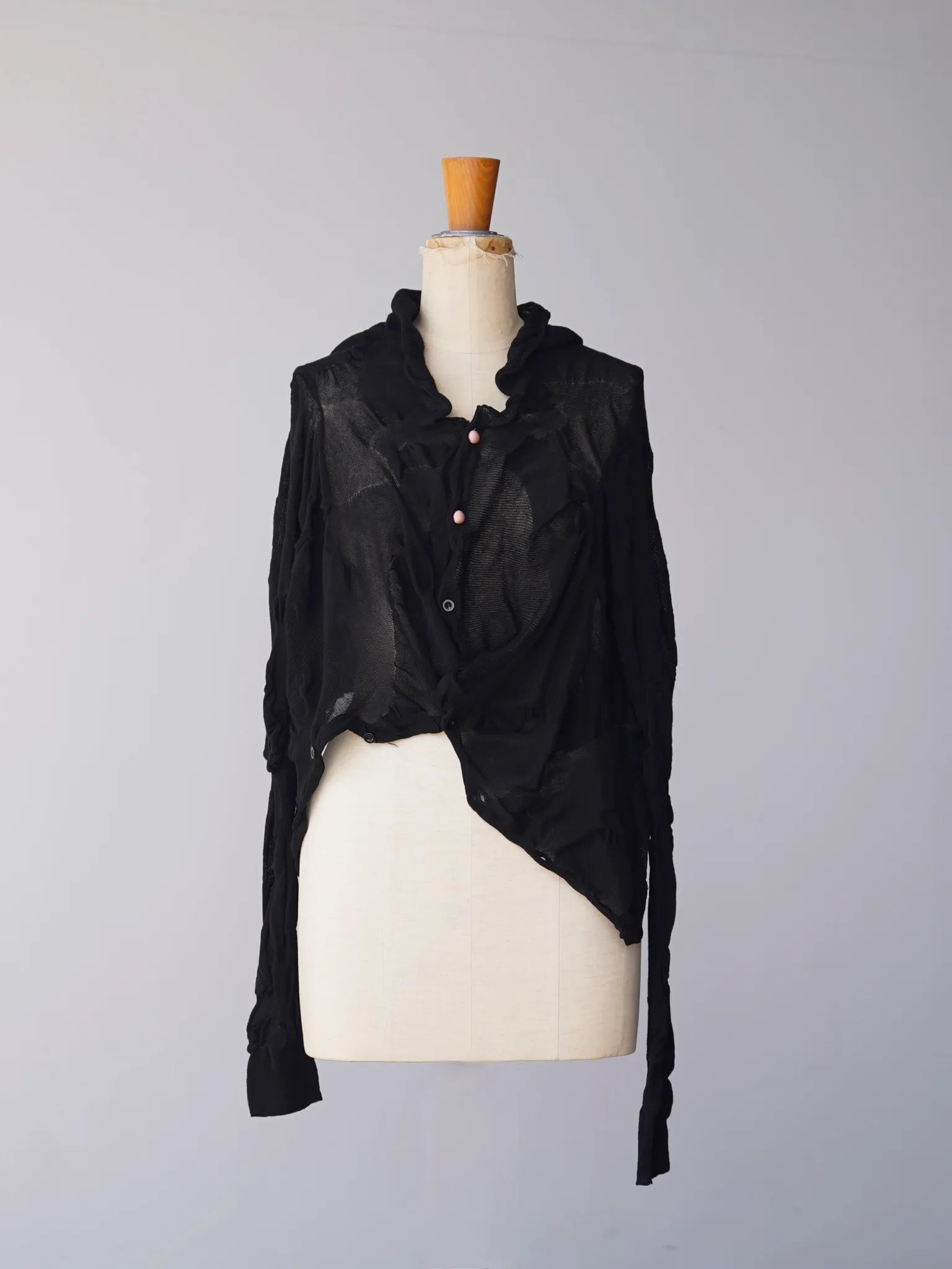 鬼レア　Roen　DRAPE NORDIC CARDIGAN　ブラック KAKAN RIPPLE SHADOW KNIT CARDIGAN Black | CASANOVA&CO (カサノヴァ