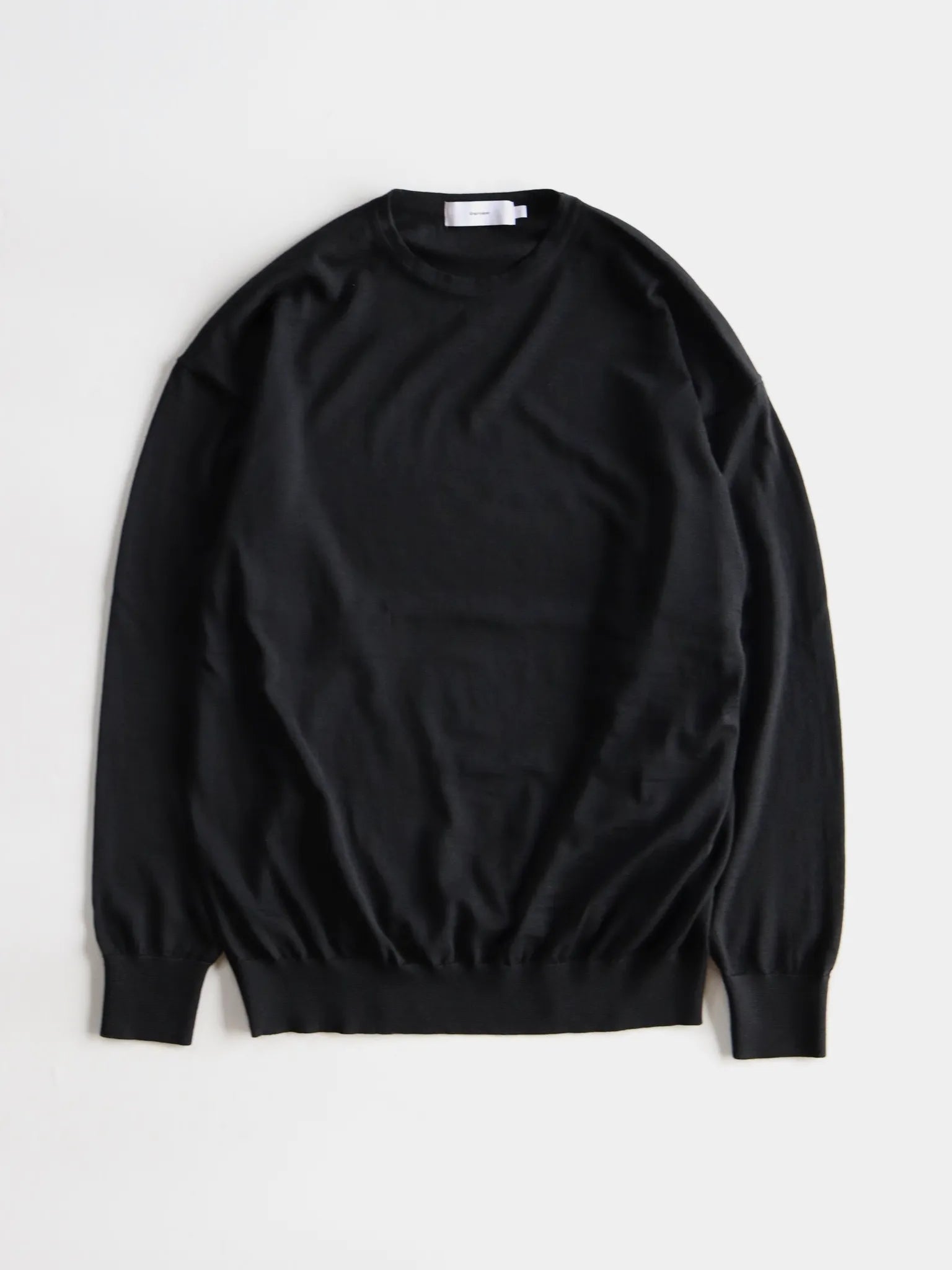 Graphpaper | High Gauge Crew Neck Knit BLACK