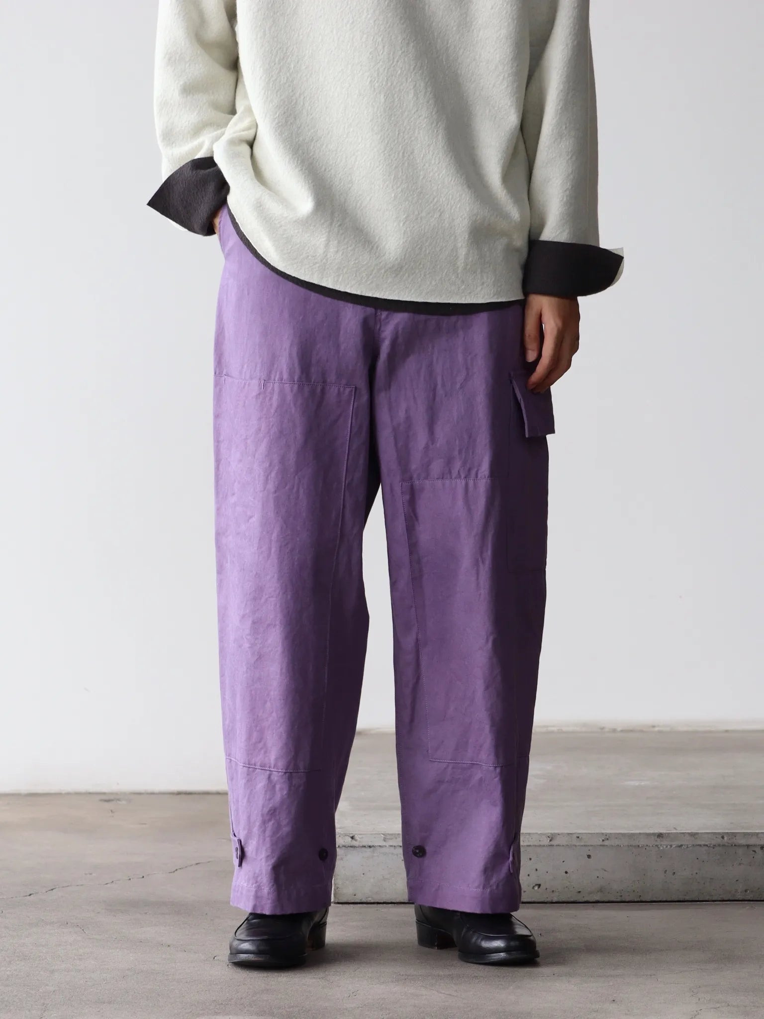 amachi. | Double Knee Cargo Pants -Heavy Weight- Purple