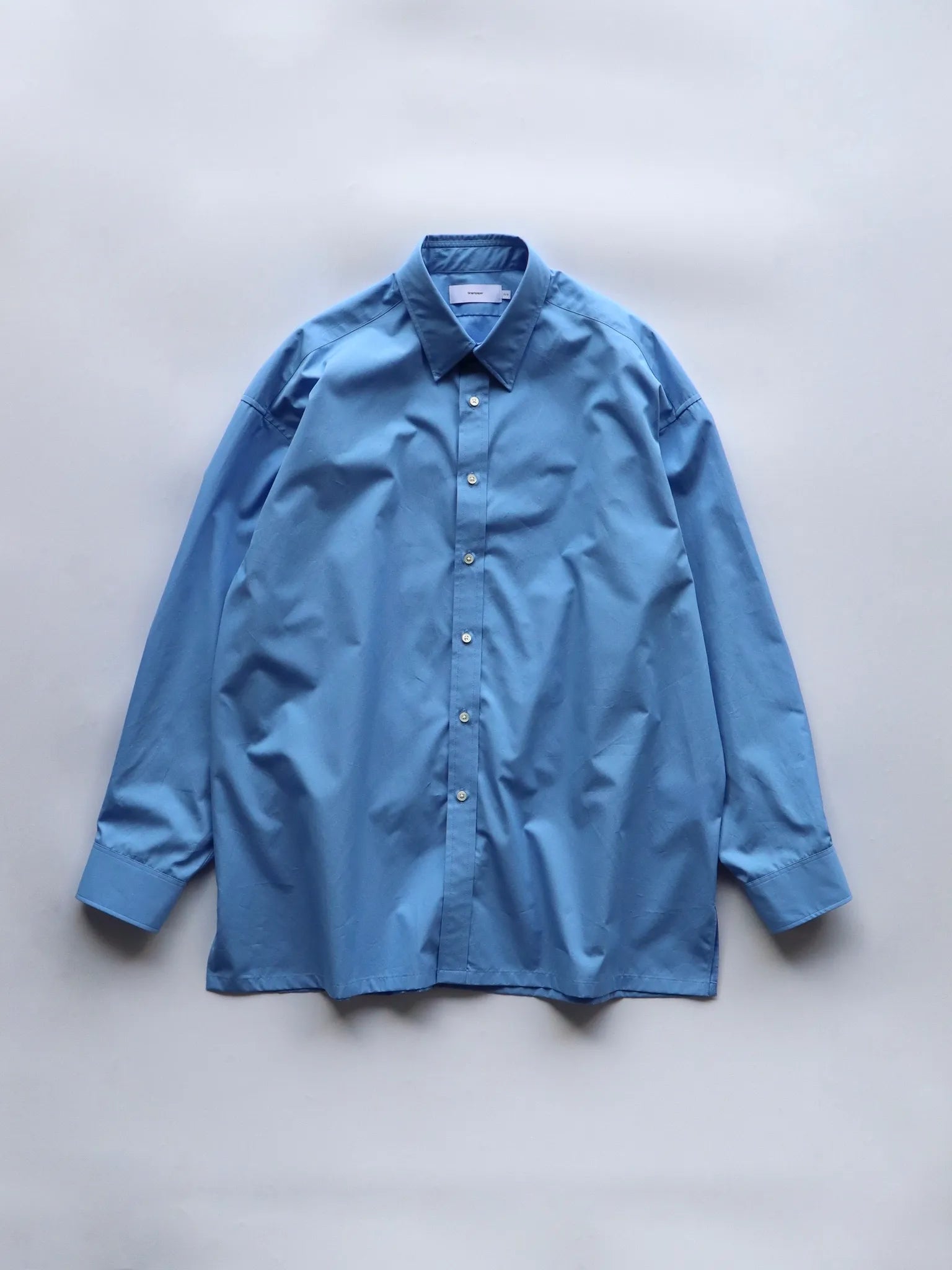 Graphpaper High Count Regular Collar Shirt BLUE | CASANOVA&CO 