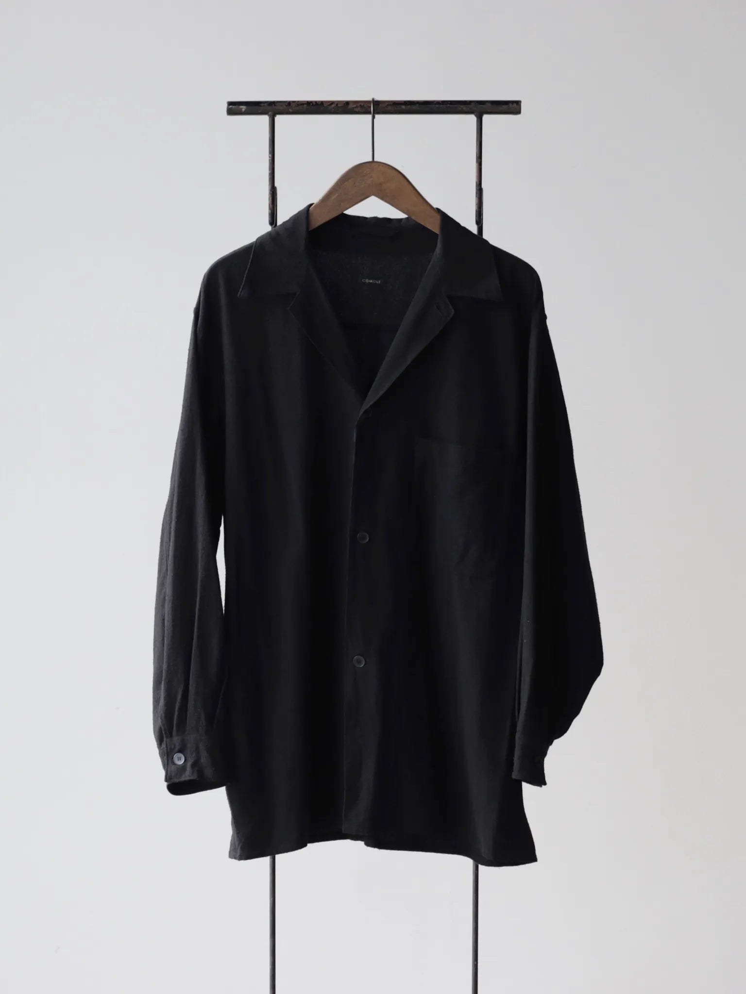 COMOLI シルクノイル シャツジャケット BLACK | CASANOVA&CO COMOLI シルクノイル シャツジャケット BLACK | CASANOVA&CO