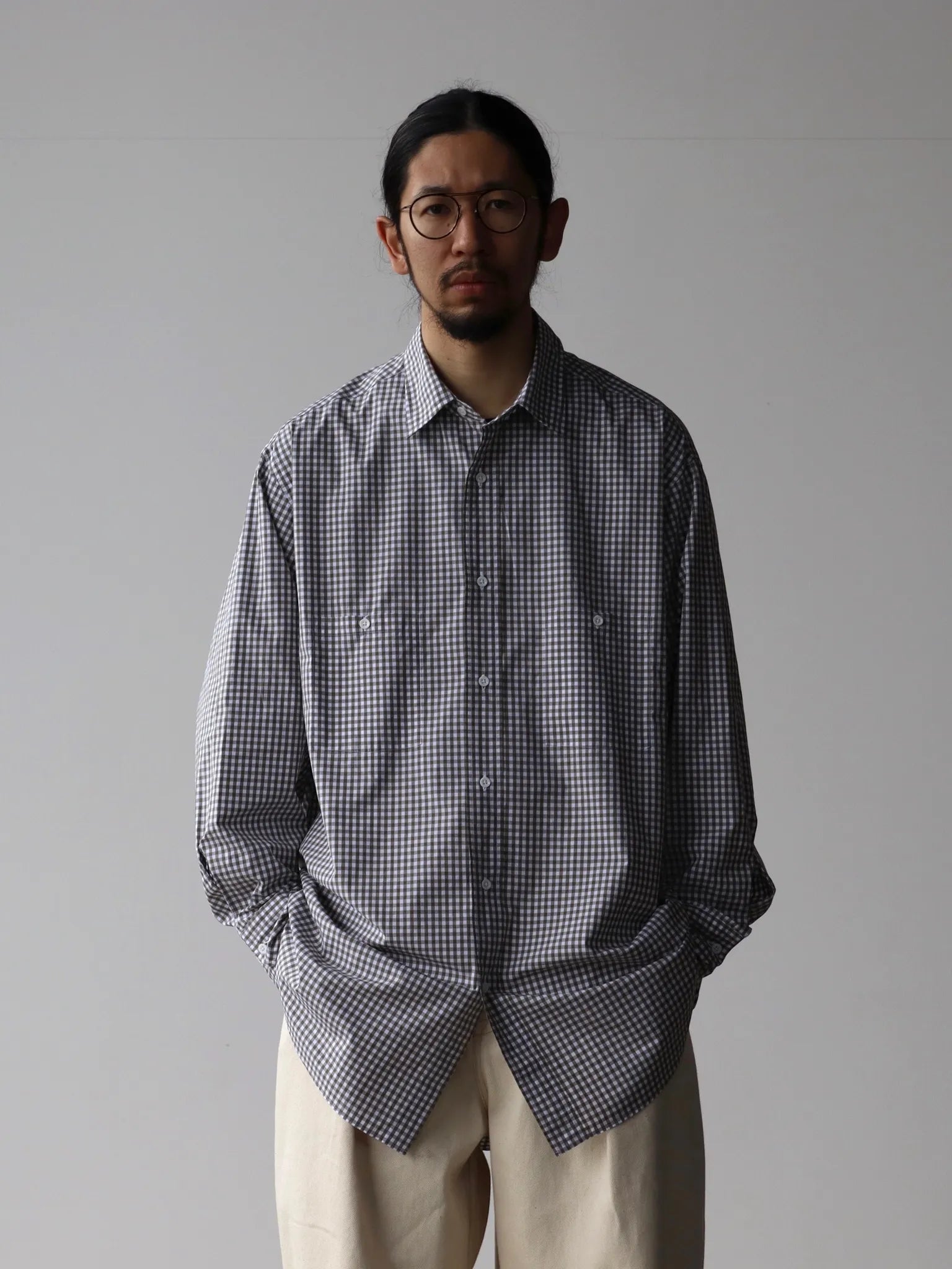 HERILL | Suvin Work Shirt Olive Gingham