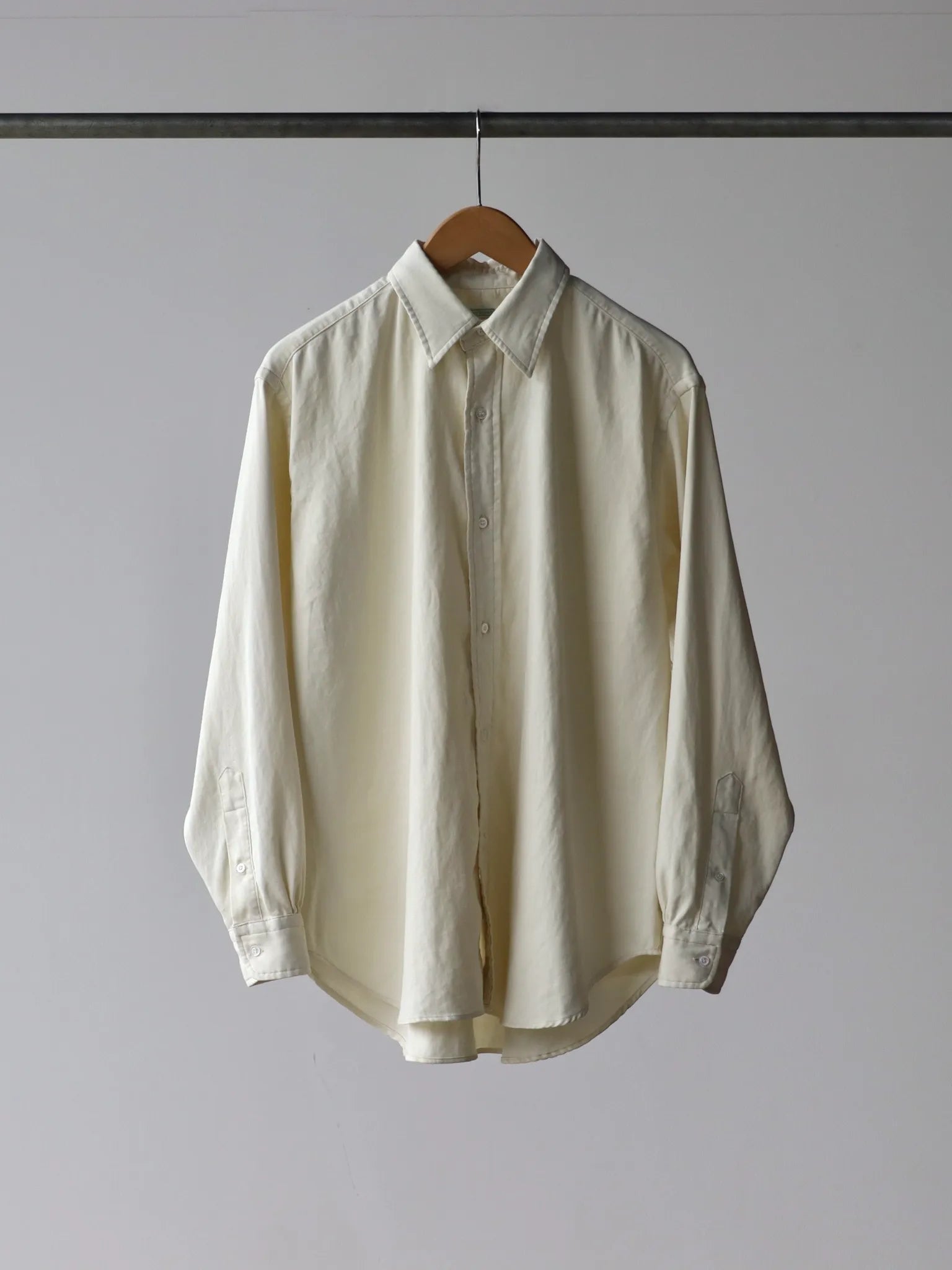 A.PRESSE | Double Weave Twill Regular Collar Shirt SAND