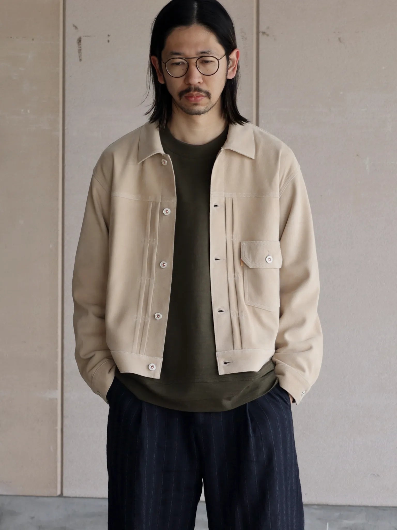 HERILL Lambsuede Jacket Beige | CASANOVA&CO (カサノヴァアンドコー HERILL Lambsuede Jacket Beige | CASANOVA&CO (カサノヴァアンドコー
