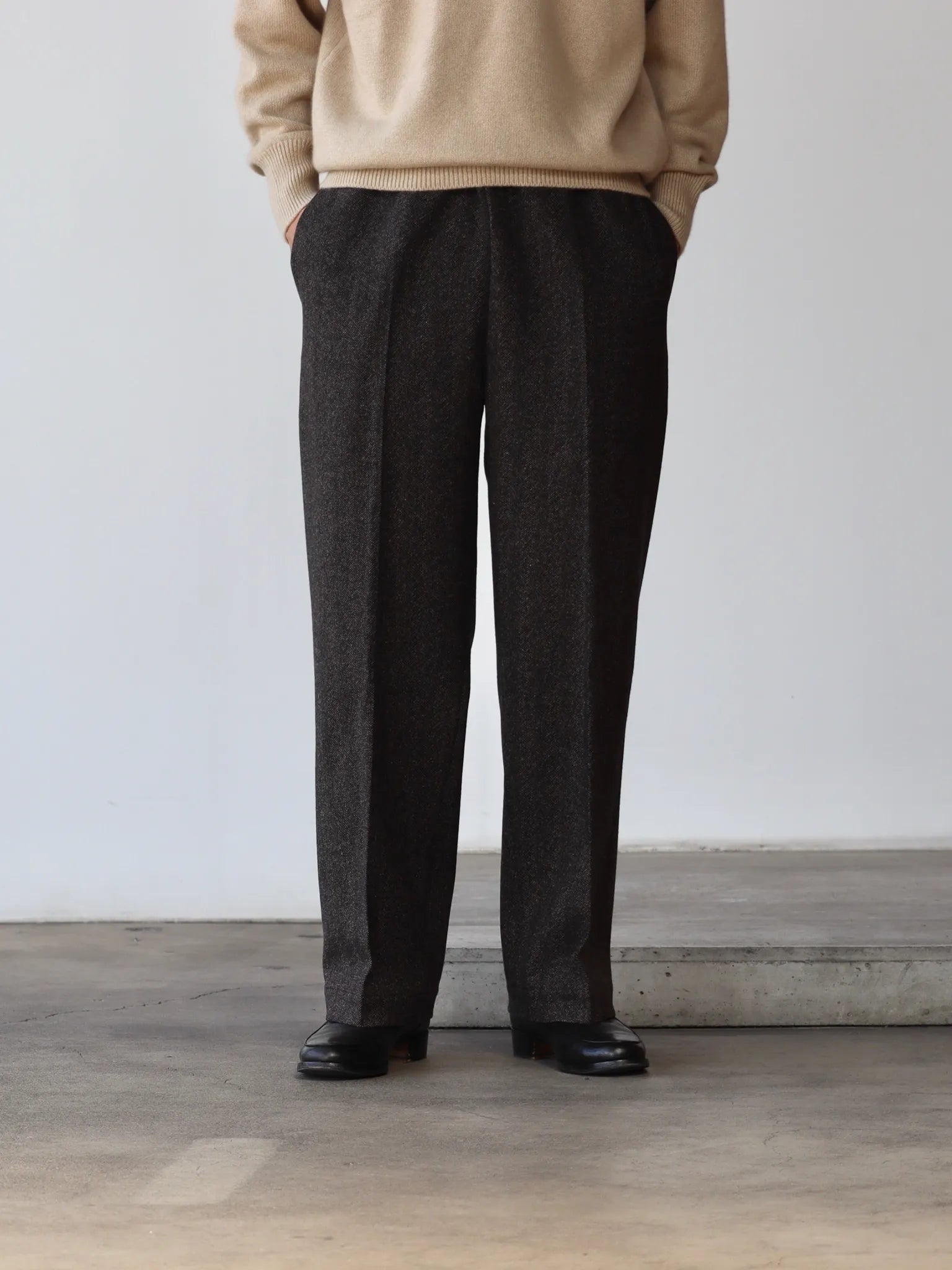HERILL Blacksheep Easypants Brown herringbone CASANOVA CO herill-blacksheep-easypants-brown-herringbone-casanova-co