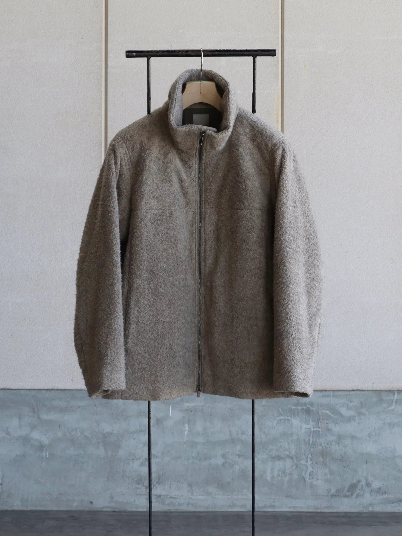 Yamauchi | Yak Sheep Pile Zip Jacket YAK BEIGE