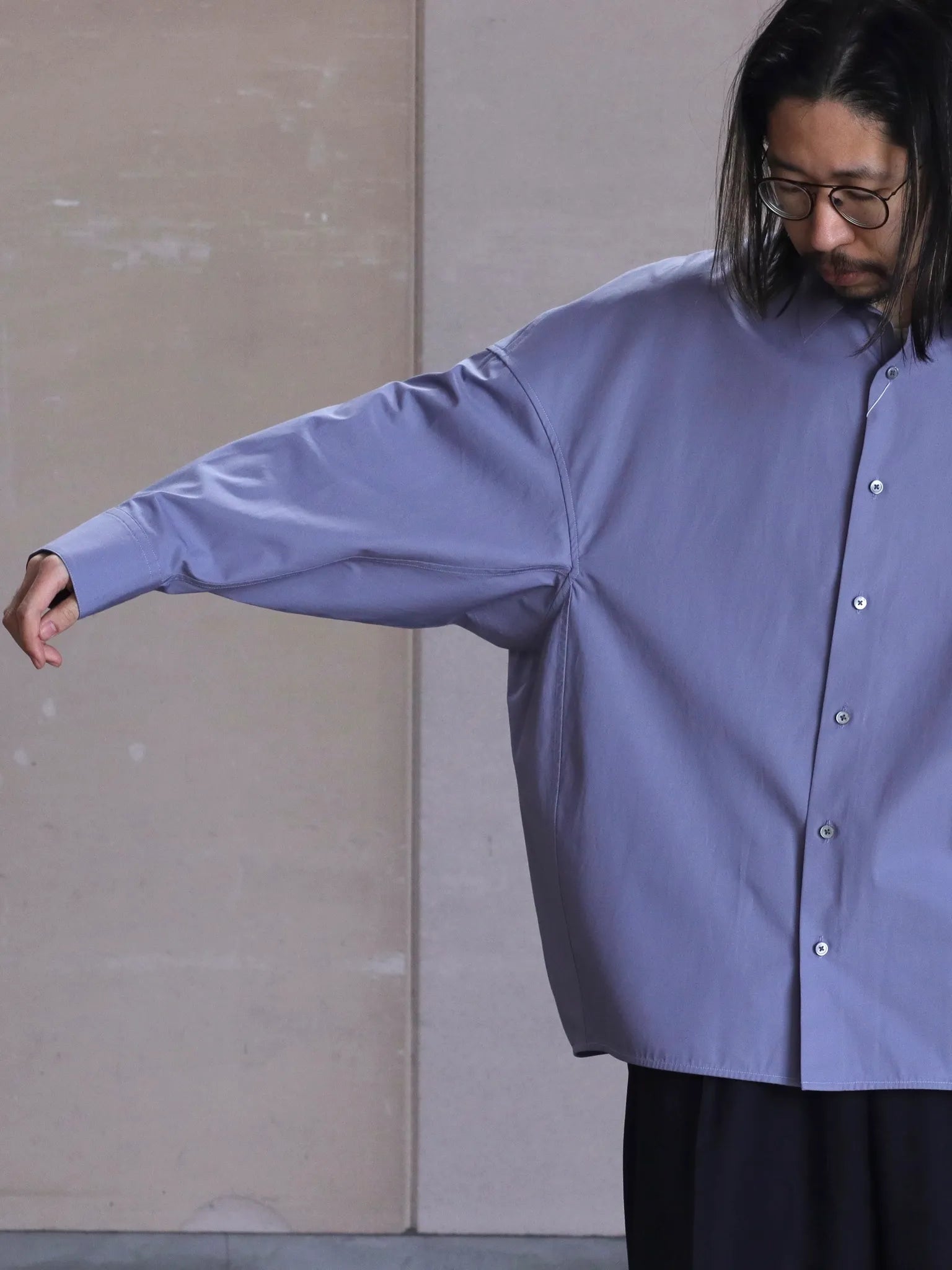 nonnotte Draping Shirt Type A Blue Granite | CASANOVA&CO Online Store nonnotte Draping Shirt Type A Blue Granite | CASANOVA&CO Online Store