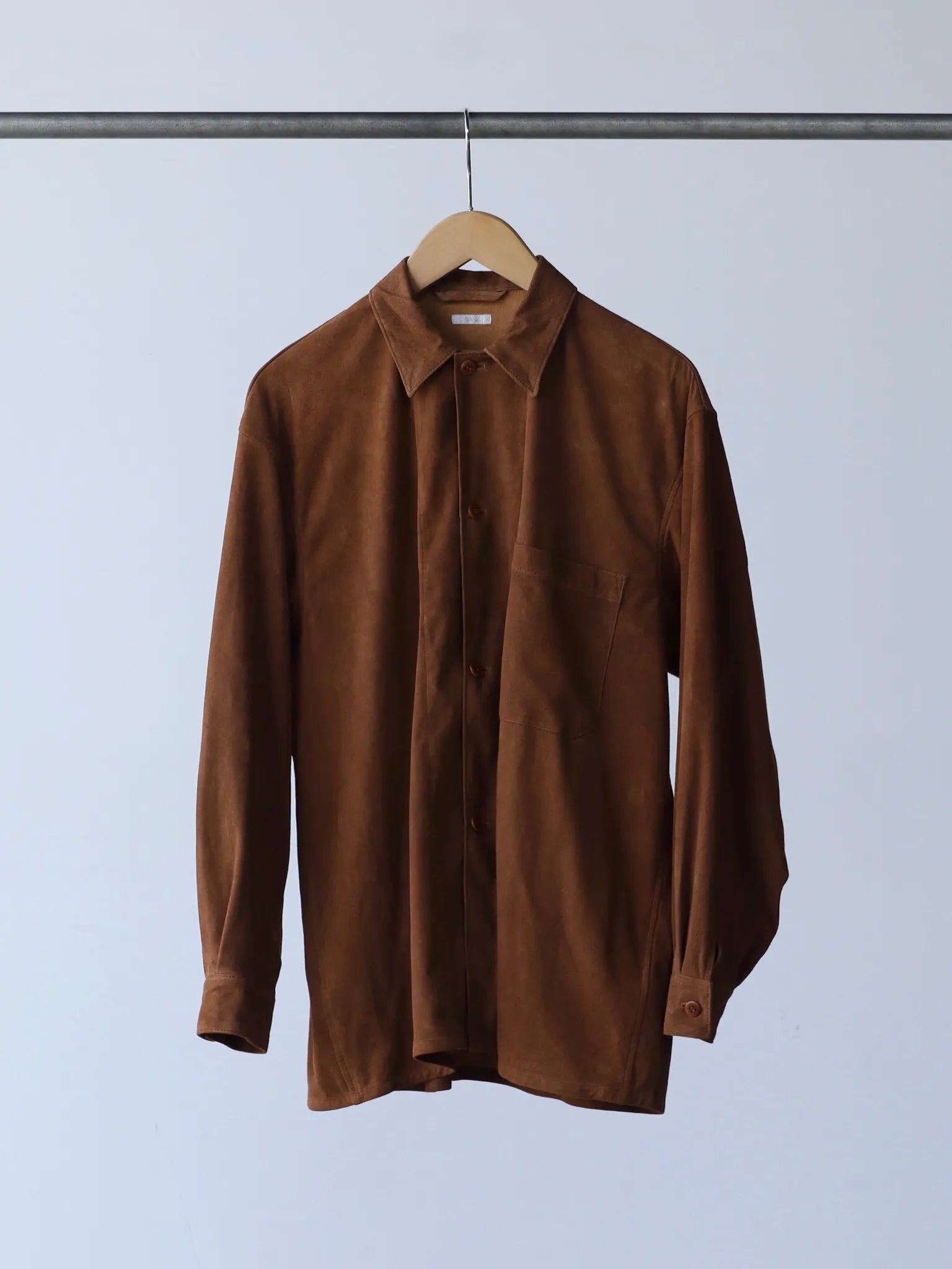 COMOLI | スエード シャツジャケット BROWN