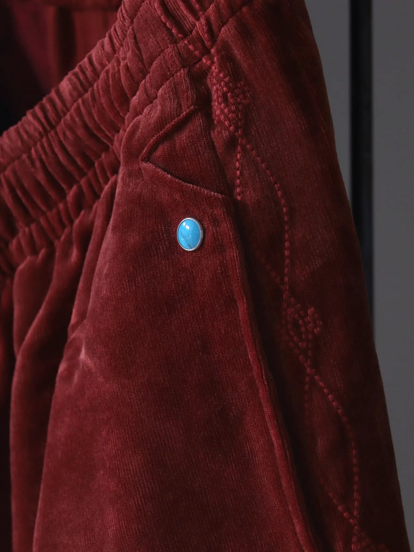 sarto-embroidery-shorts-red-brick-9