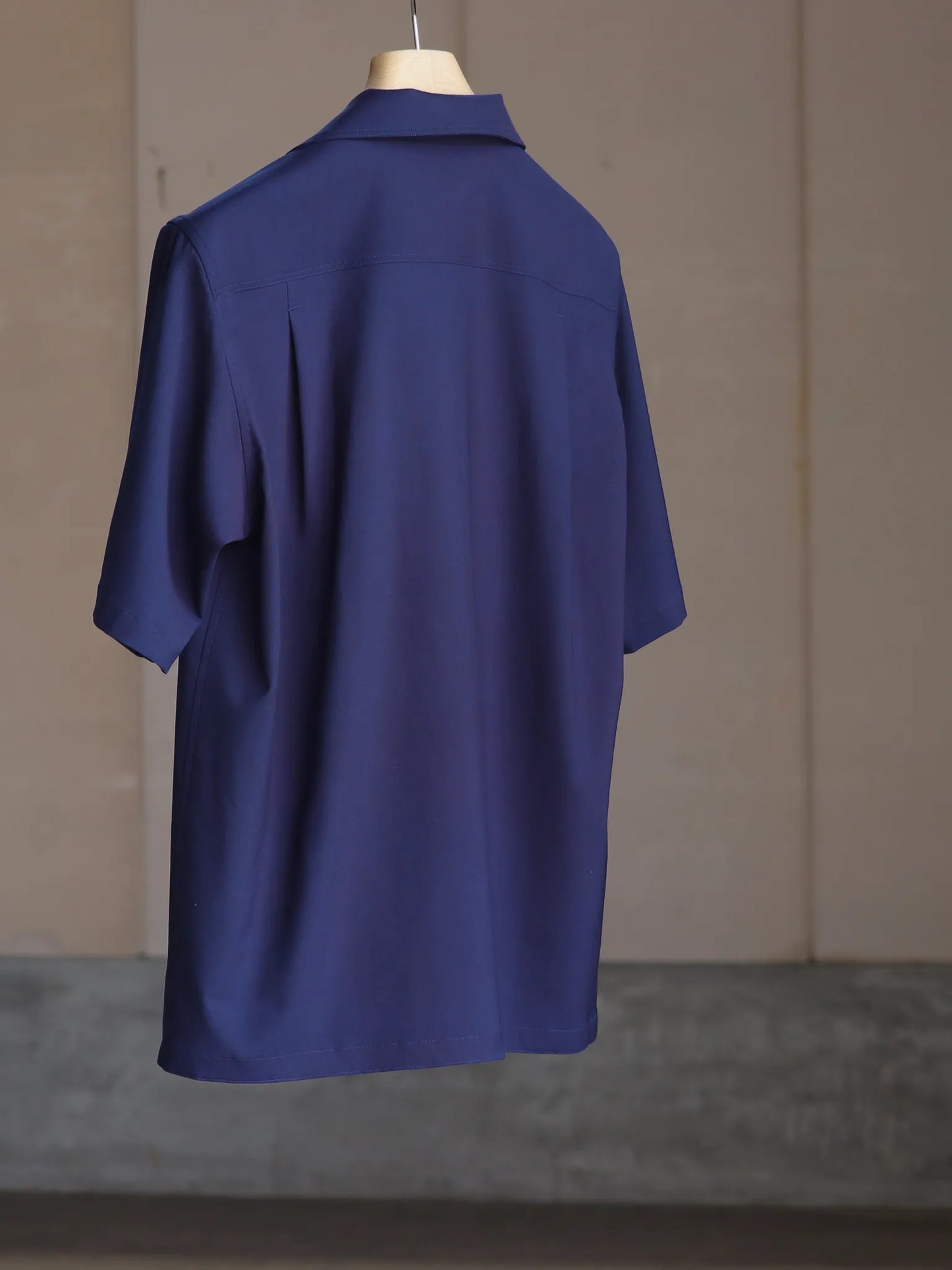 山内-ノーミュールシングウール強撚ポプリンショートスリーブシャツ-ai3-6