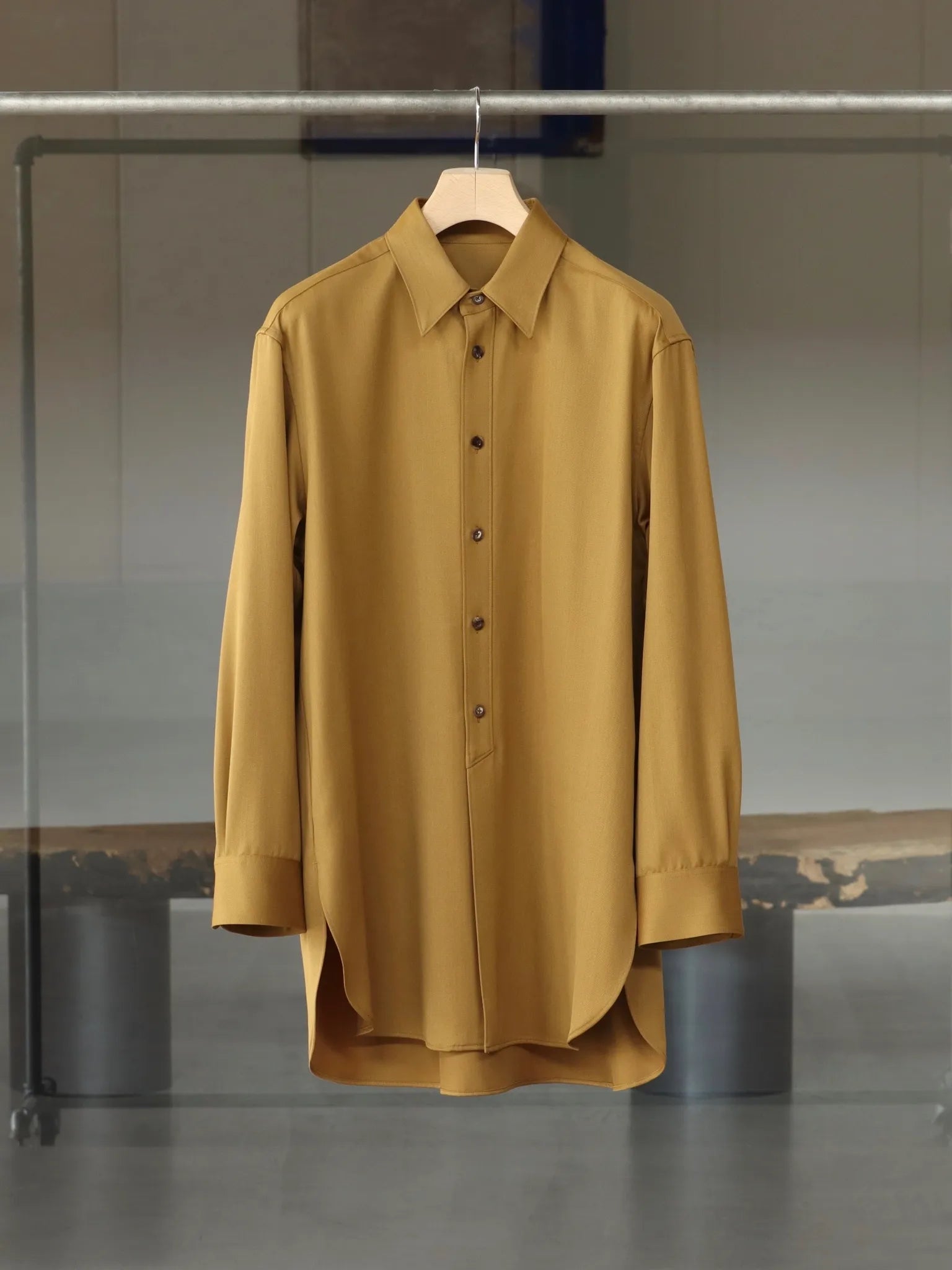 IRENISA MIDDLE LENGTH SHIRT MUSTARD | CASANOVA&CO online mail