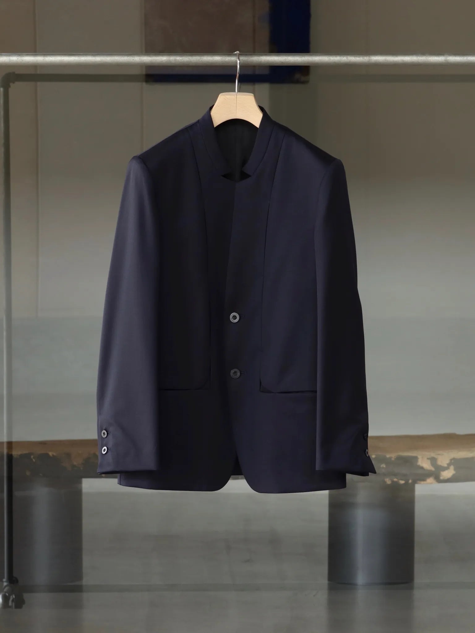 IRENISA LAPEL LESS CUTTING JACKET NAVY | CASANOVA&CO online mail IRENISA LAPEL LESS CUTTING JACKET NAVY | CASANOVA&CO online mail