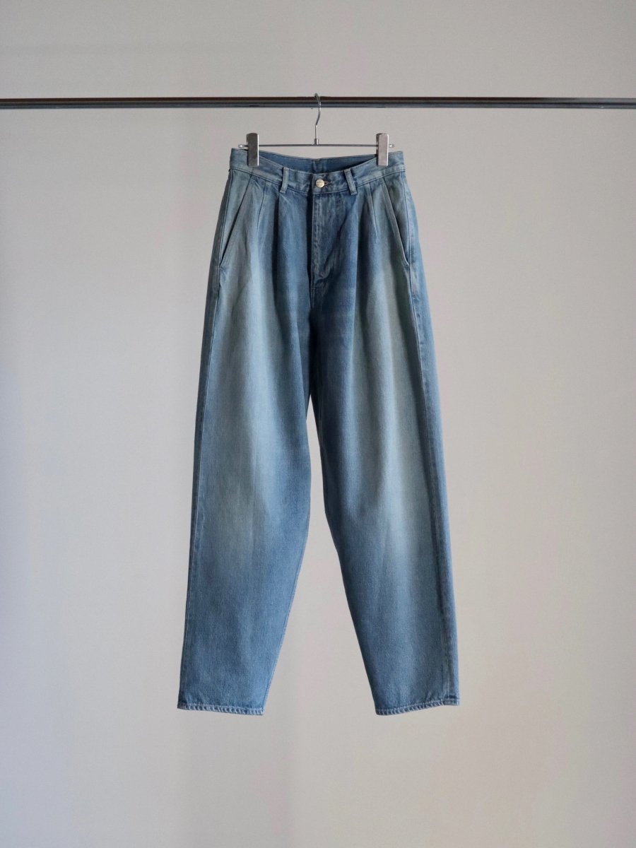 Graphpaper Selvage Denim Two Tuck Tapered Pants LIGHT FADE