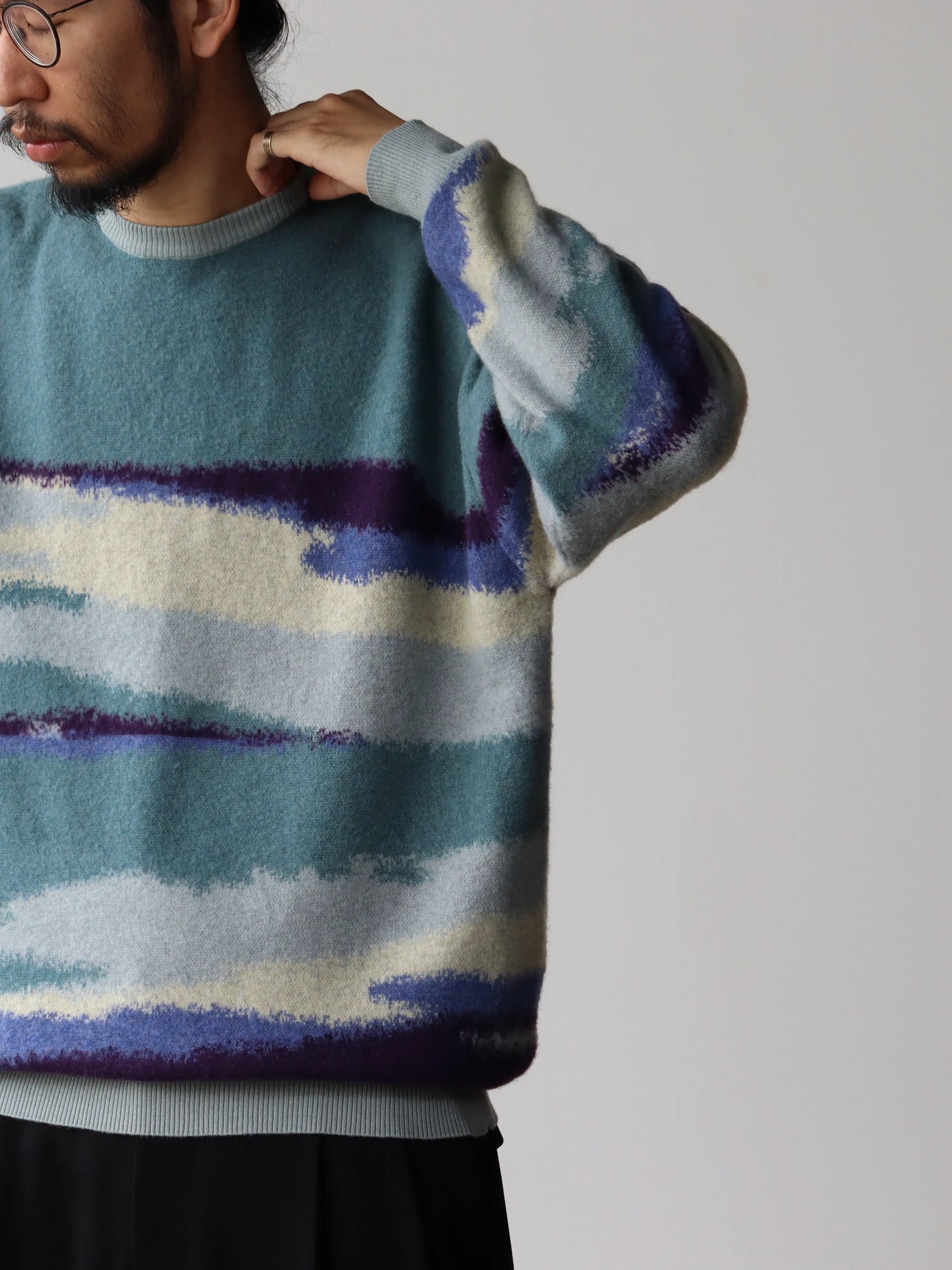 graphpaper-jacquard-crew-neck-knit-blue-fog-3