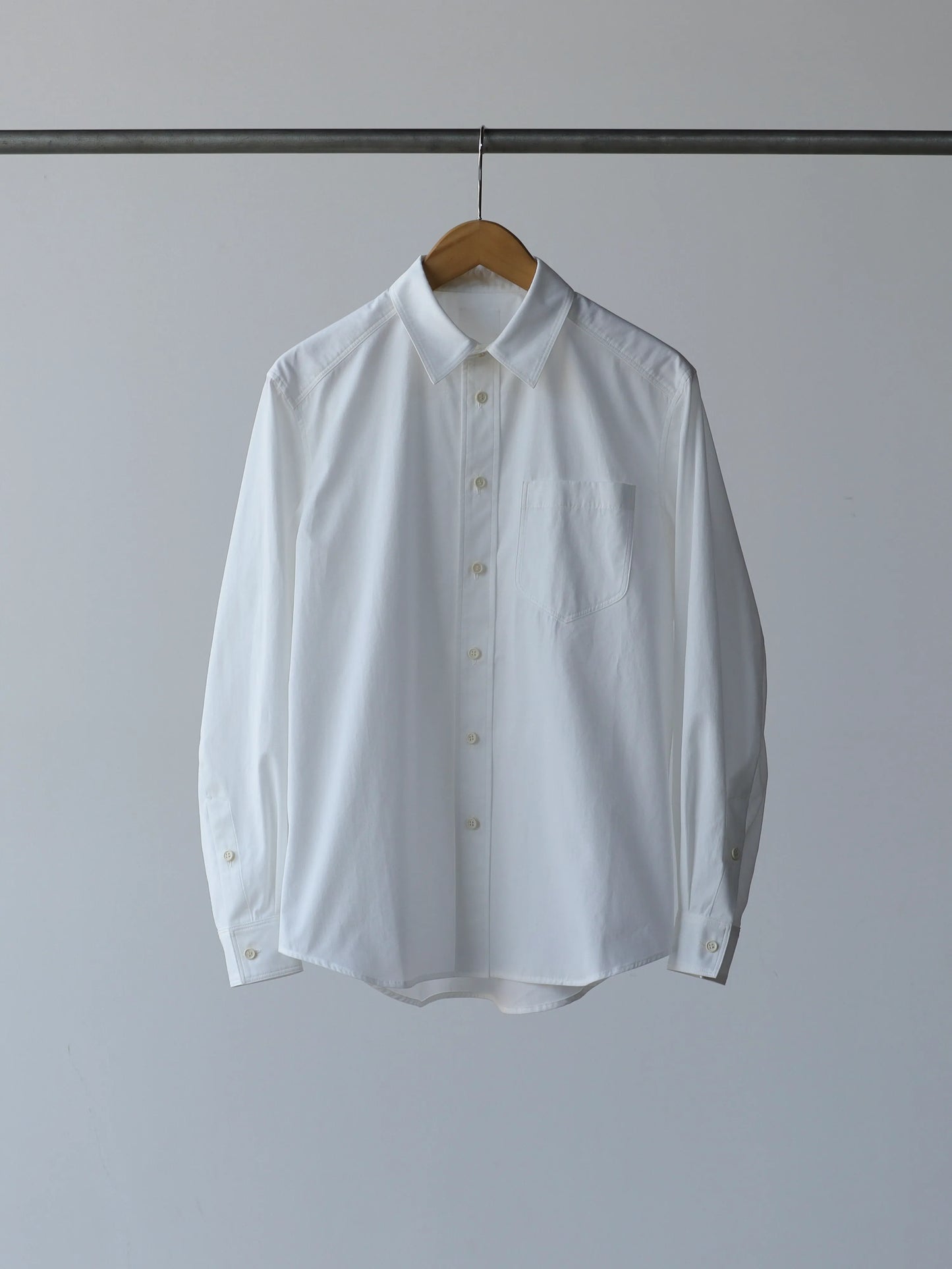 山内-フランス綾コットンクロスシャツ-white-1