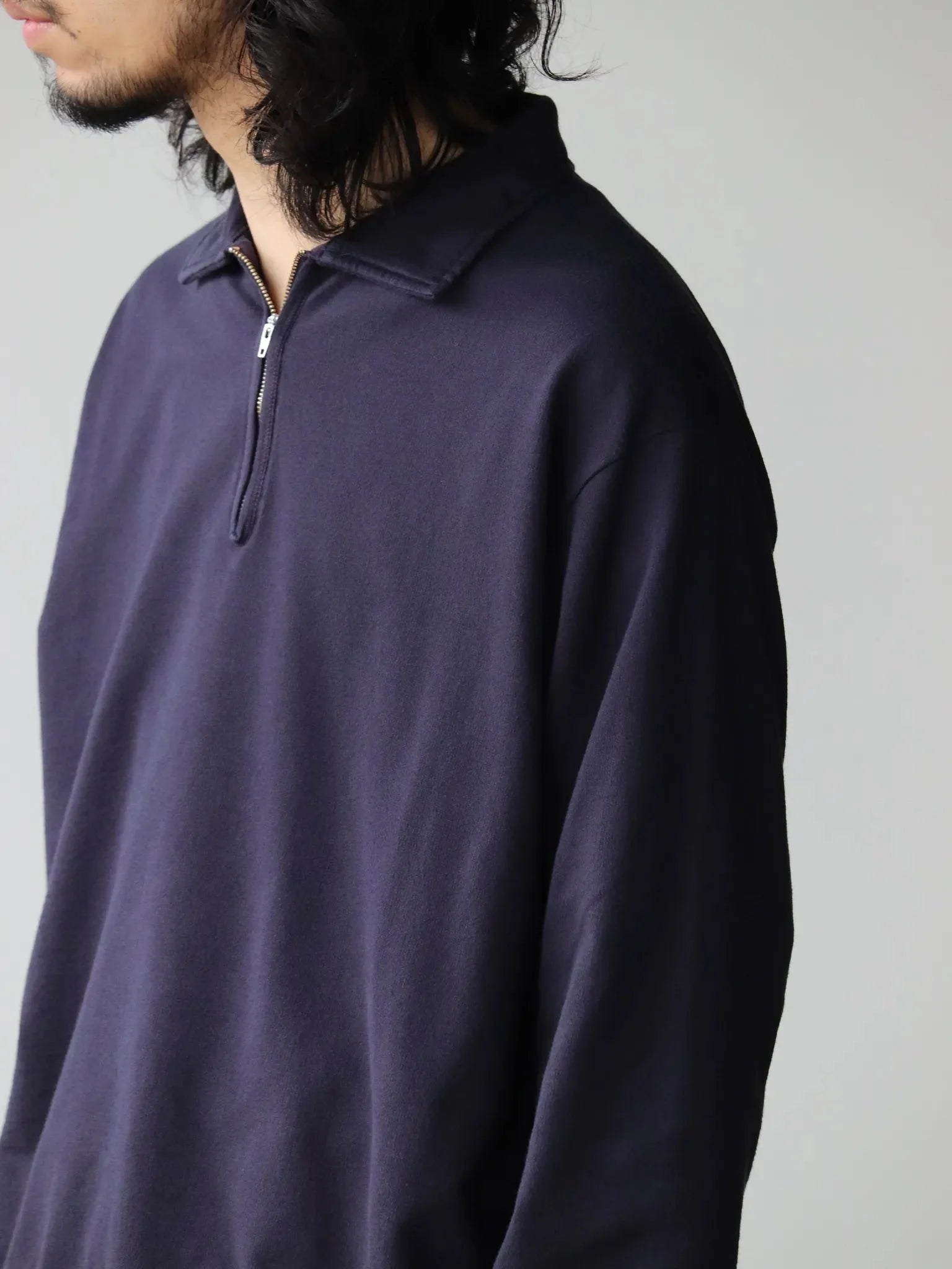 comoli-cotton-silk-jersey-half-zip-pullover-navy-2