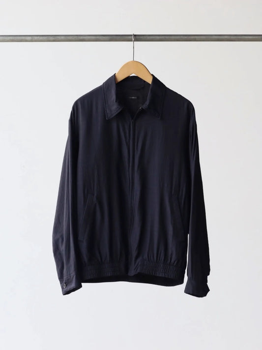 comoli-ウールシルク-スイングトップ-navy-1