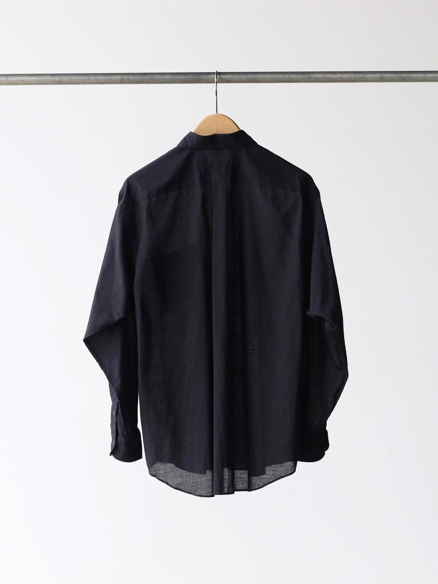 comoli-khadiコットン-コモリシャツ-black-2