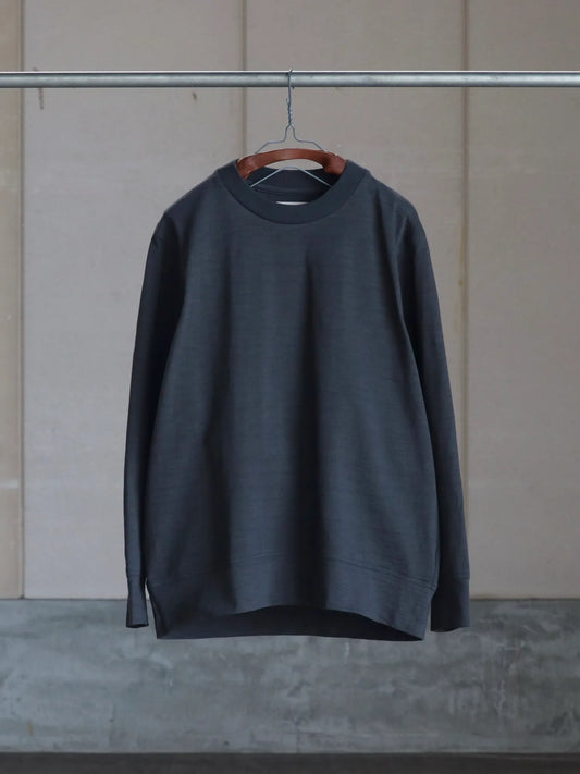 WONDER ROOM | "SHADOW" L/S Crewneck Tee v.Gray