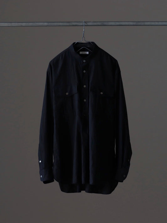 calmlence-band-collar-pullover-shirt-black-1