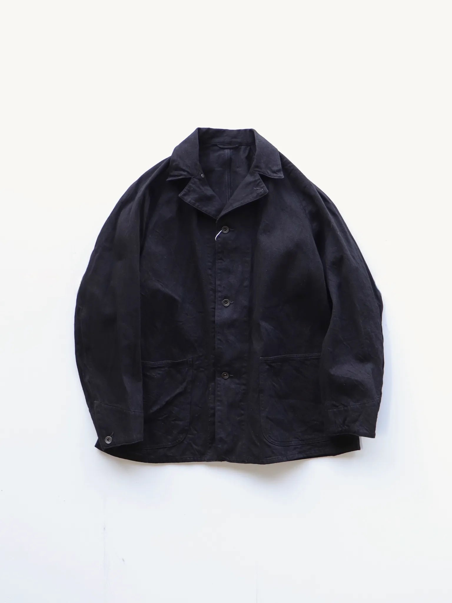 COMOLI デニム ワークジャケット BLACK | CASANOVA&CO (カサノヴァ