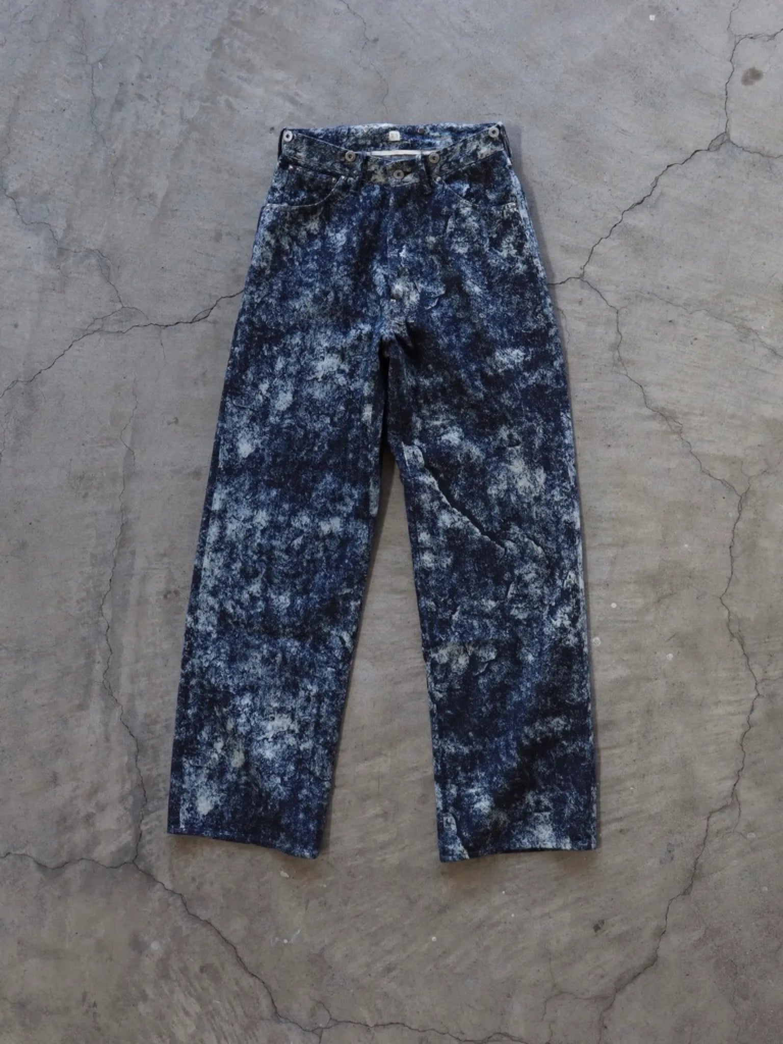 T.T LOT.704 DENIM TROUSERS C.1920'S Discharged indigo