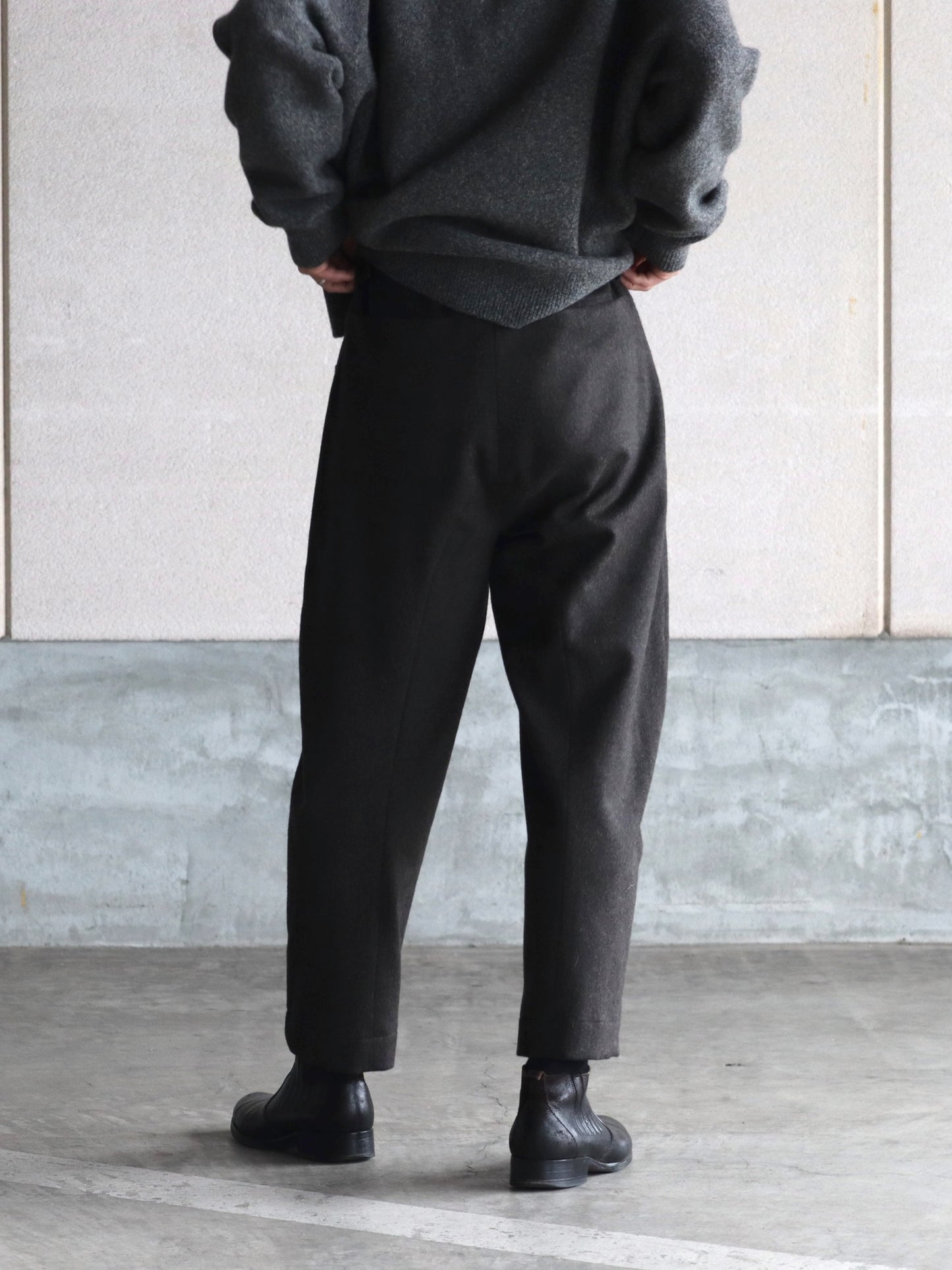 seventyfive | Tapered Trousers with Beltloop Marsh