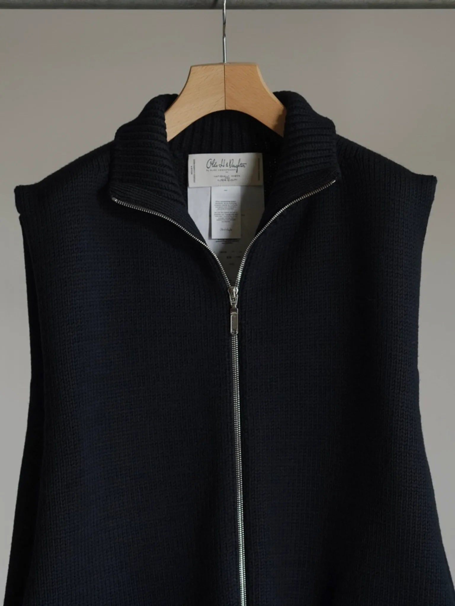 トップス Olde H & Daughter WOOL DS KNIT VEST Olde H & Daughter Ex. WOOSTED WOOL DRIVERS KNIT