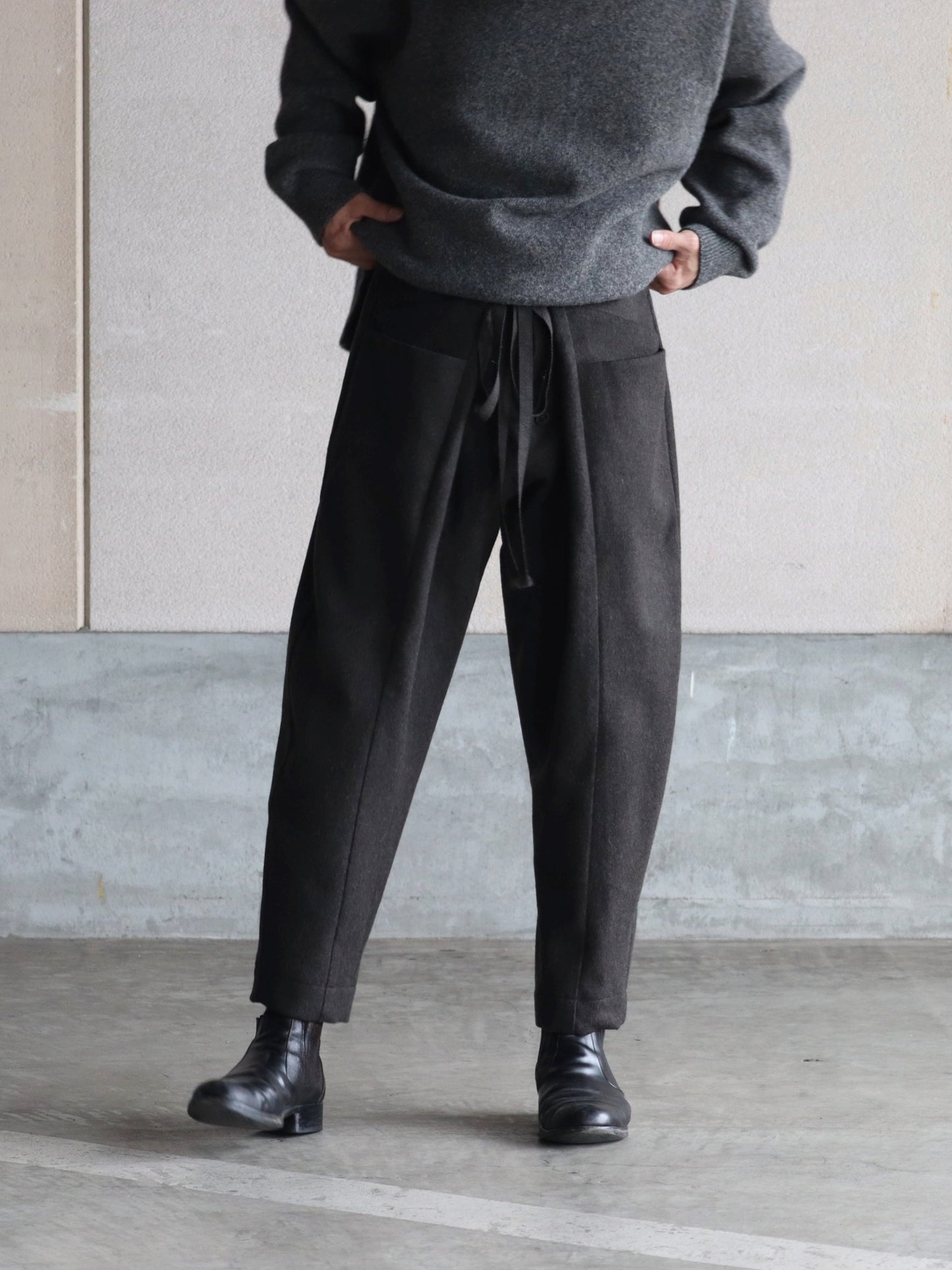 seventyfive | Tapered Trousers with Beltloop Marsh