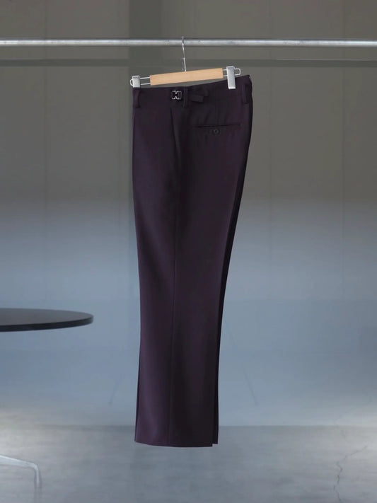 IRENISA | SEMI FLARE TROUSERS BURGUNDY