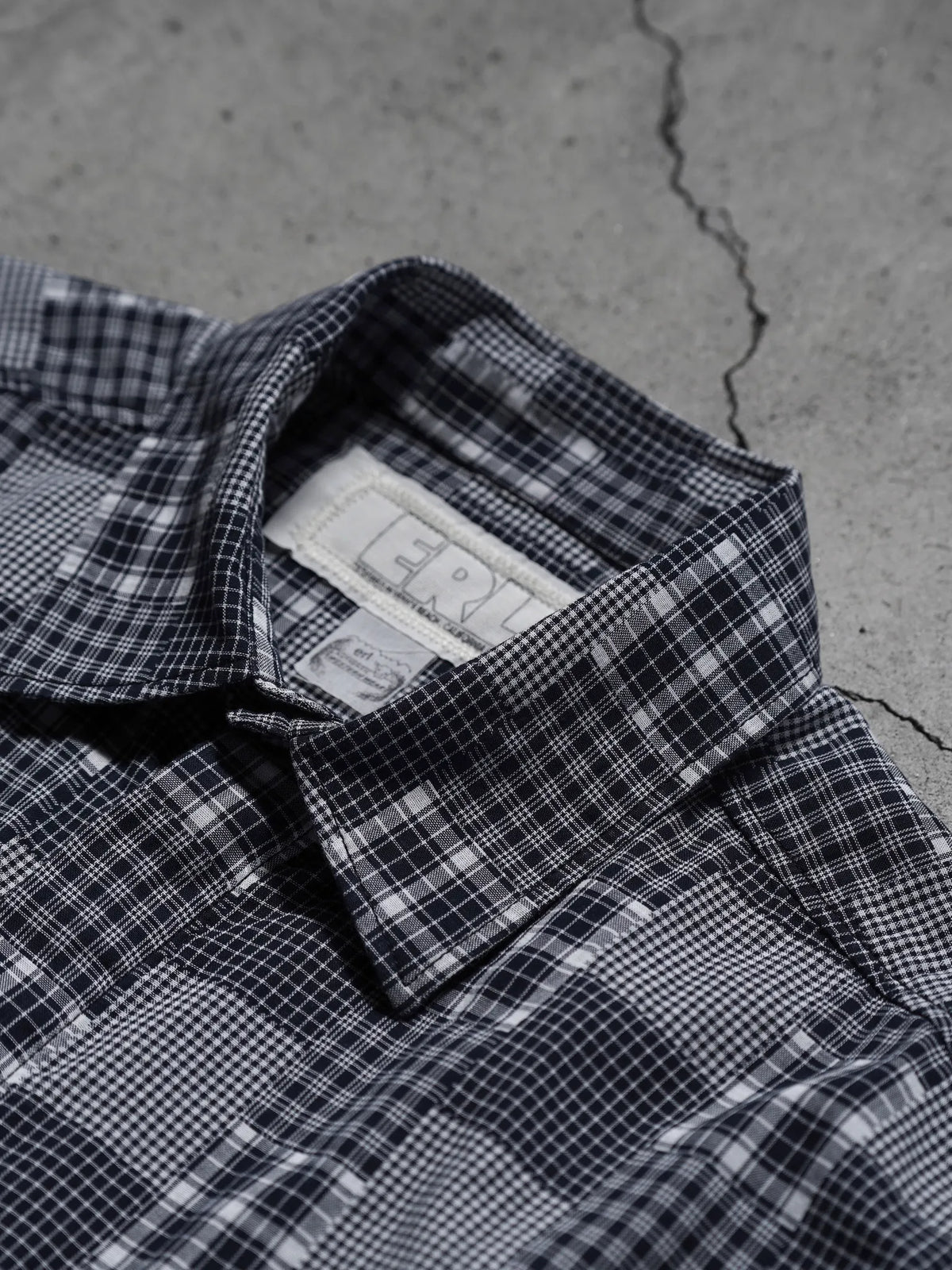 ERL | PLAID LONG SLEEVED SHIRT BLACK