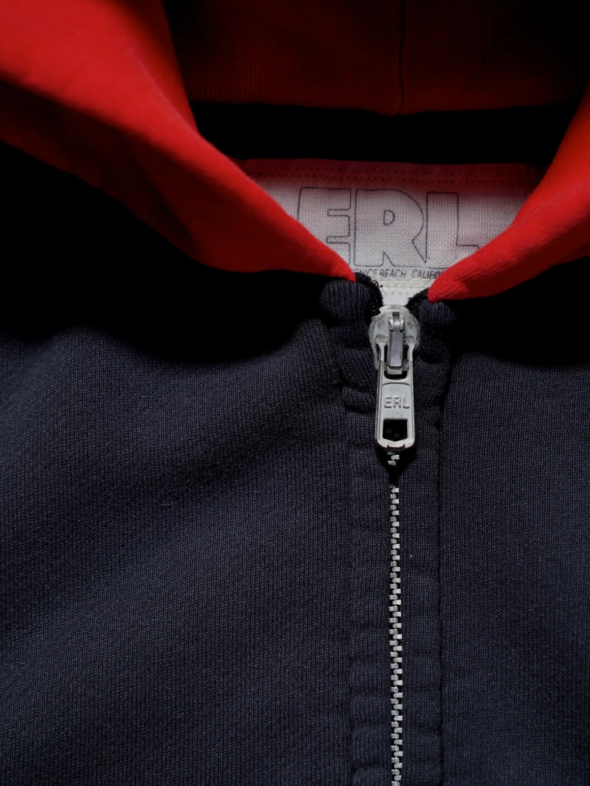ERL | VARSITY HOODIE BLACK RED