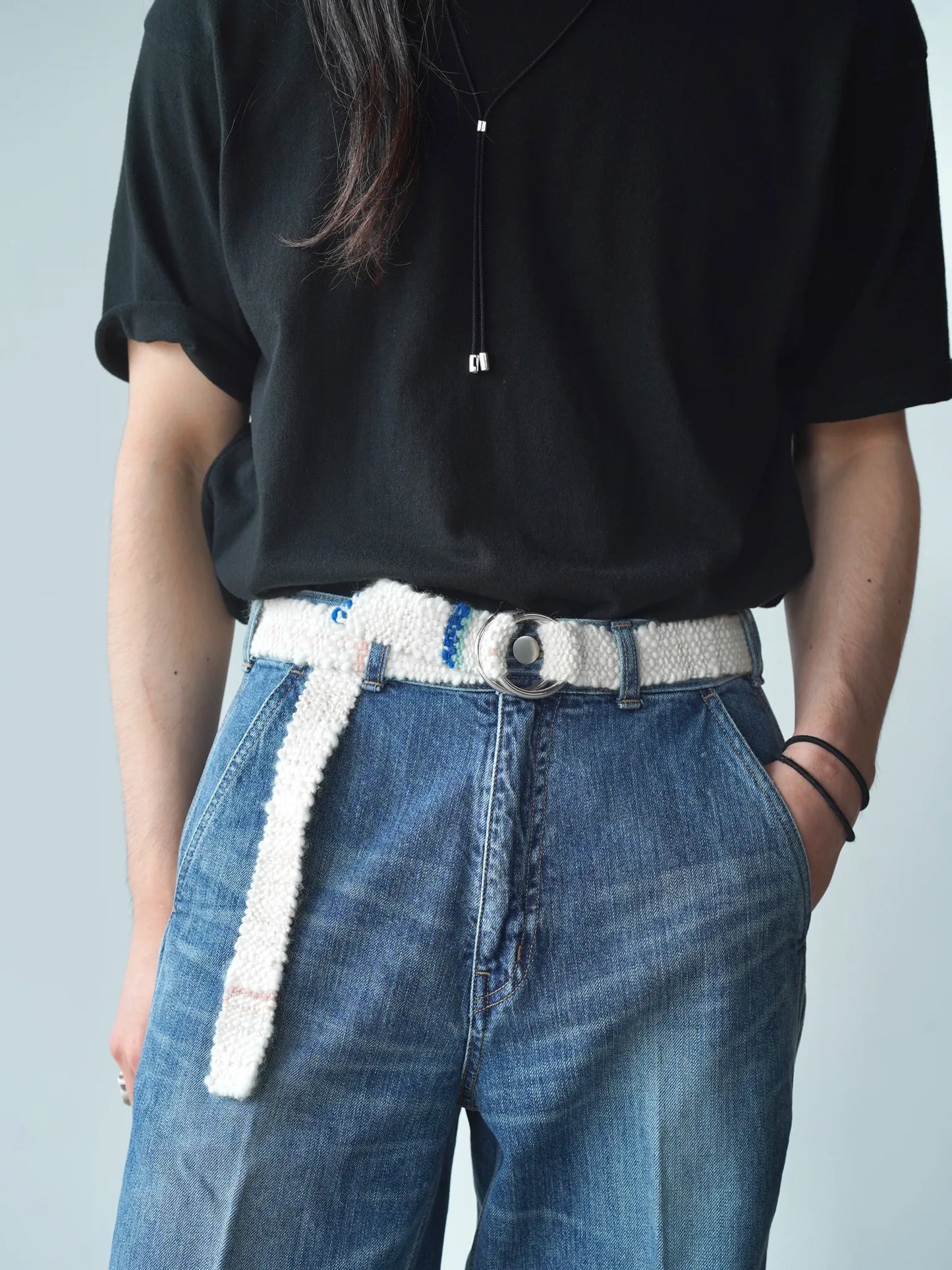 KAKAN | HANDSPUN WEAVING BELT White